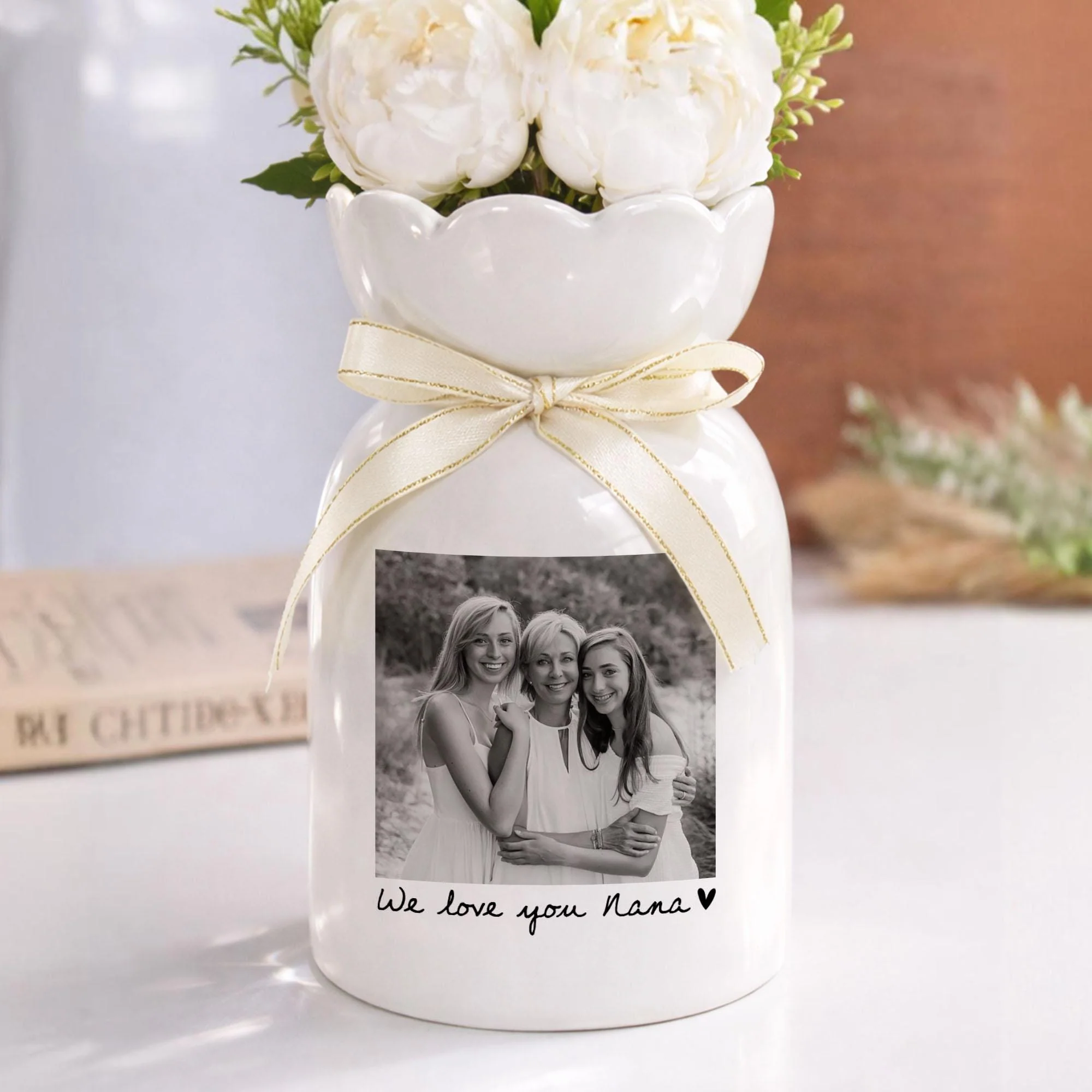 Custom Photo Gift for Mom Flower Ceramic Vase, Mother's Day Gift for Mom Nana Grandma LM32 899729 - Image 6