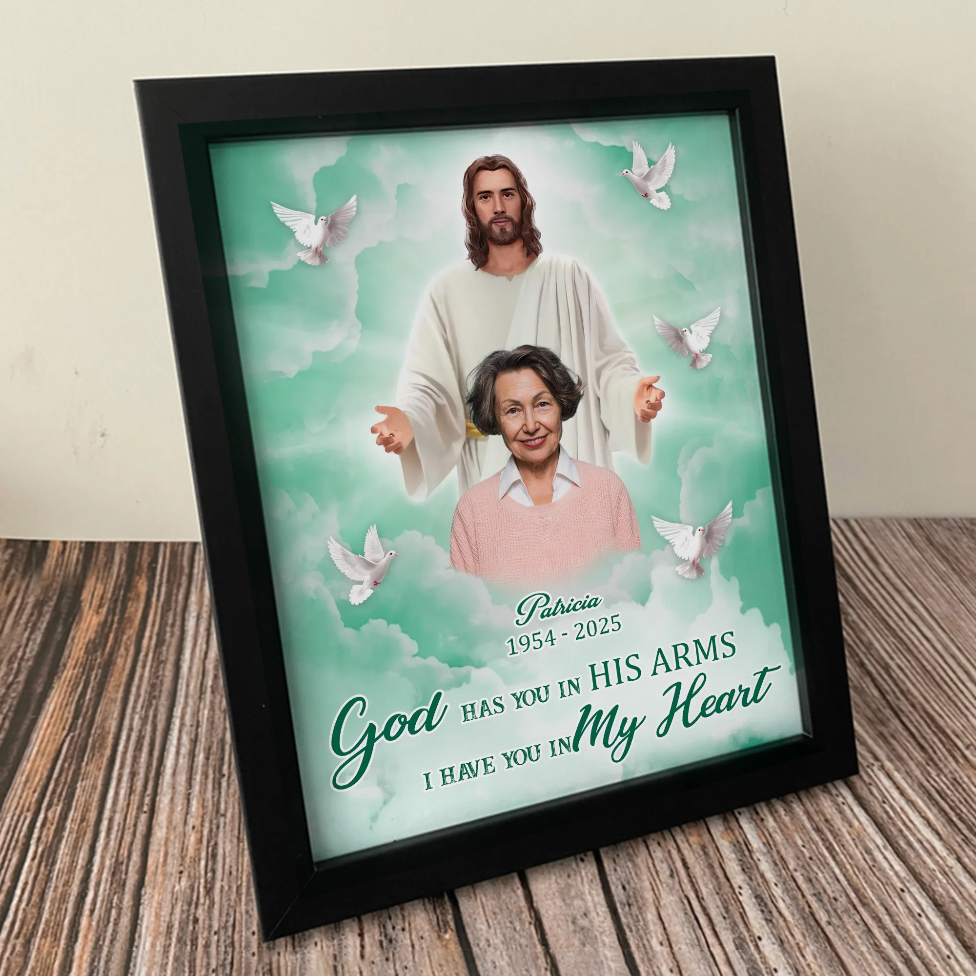 Custom Photo God Took You Home To Be With Him Memorial Picture Frame LM32 893193 - Image 4