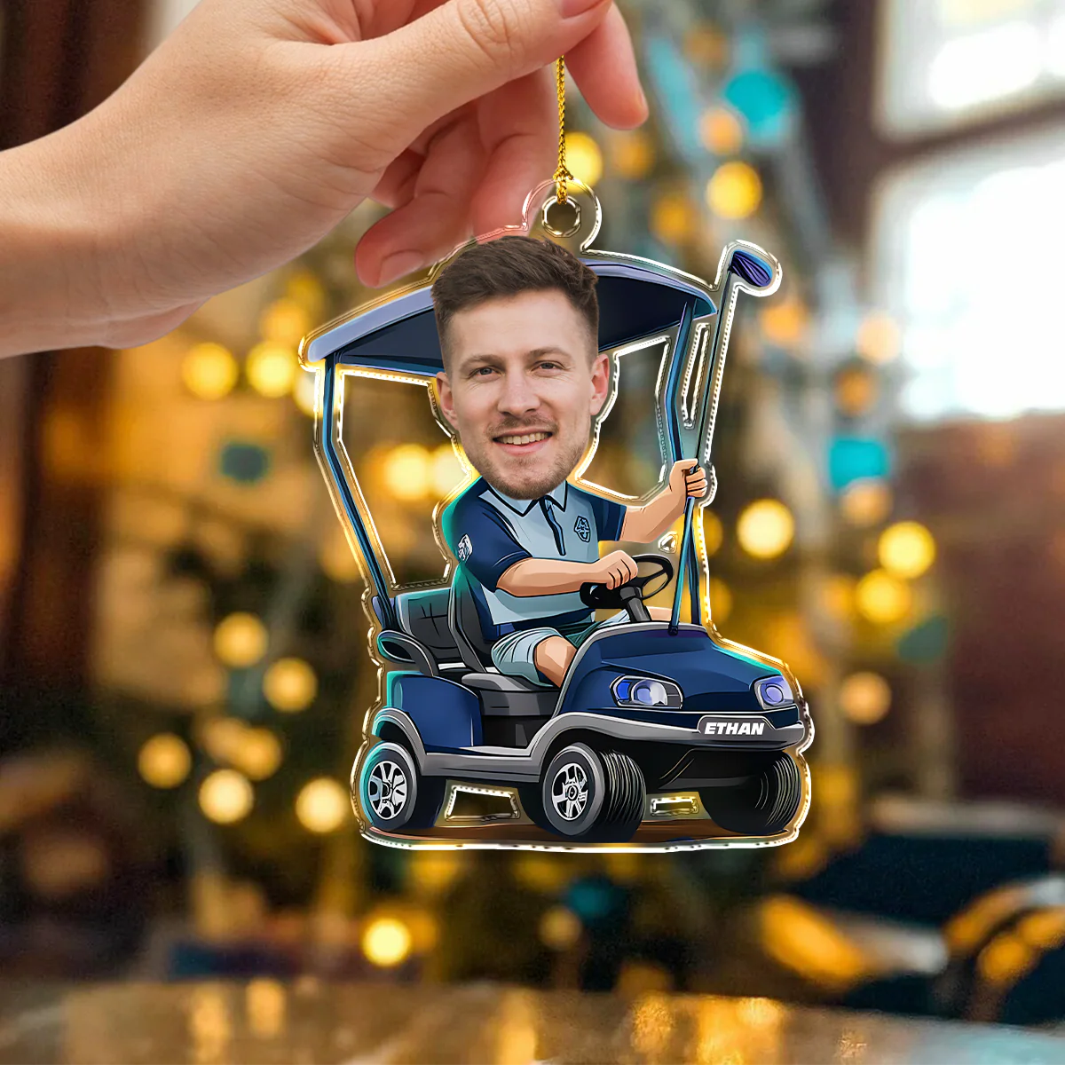 Custom Photo Golfer Christmas Acrylic Ornament For Golf Loving LM32 893835 - Image 2