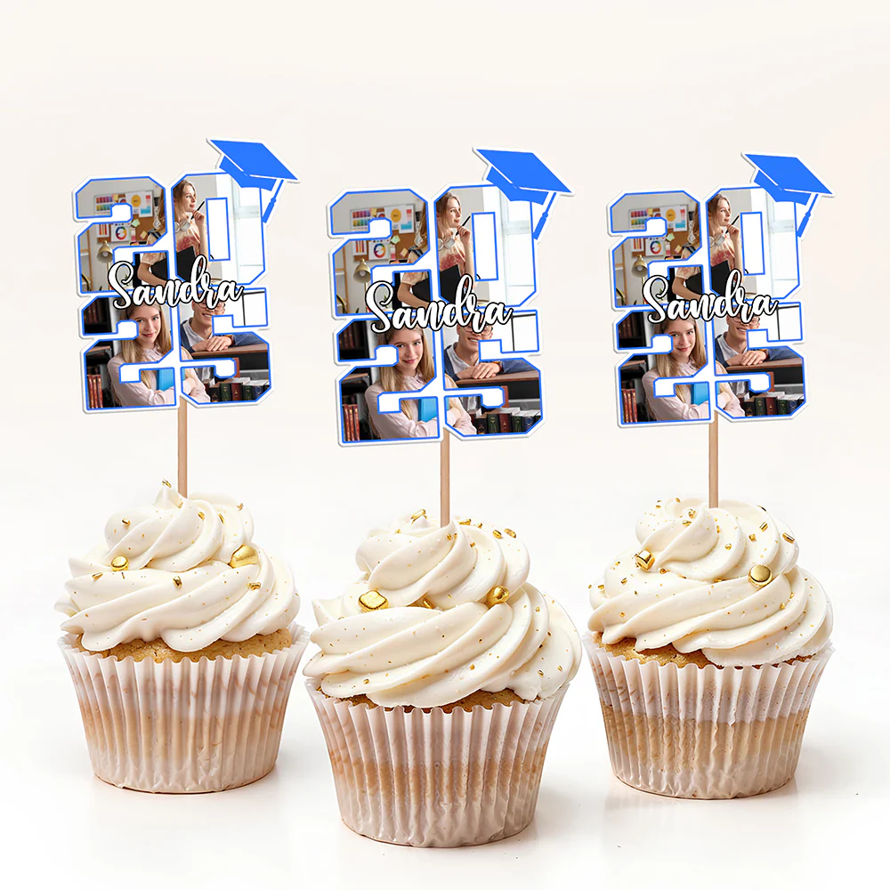 Custom Photo Graduation Ceremony Decoration Cupcake Toppers LM32 893243 - Image 8