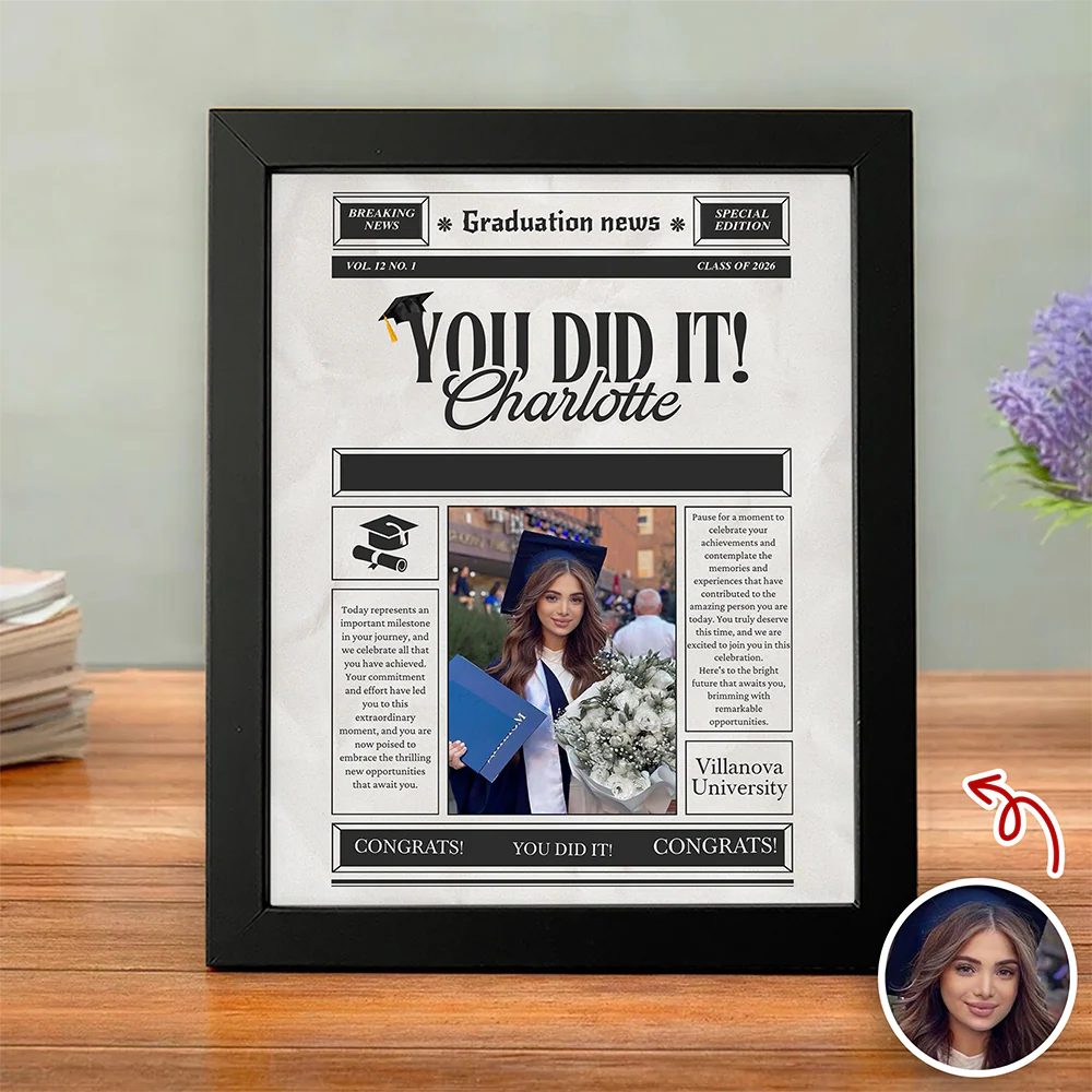 Custom Photo Graduation News You Did It Magazine Picture Frame LM32 899207 - Image 2