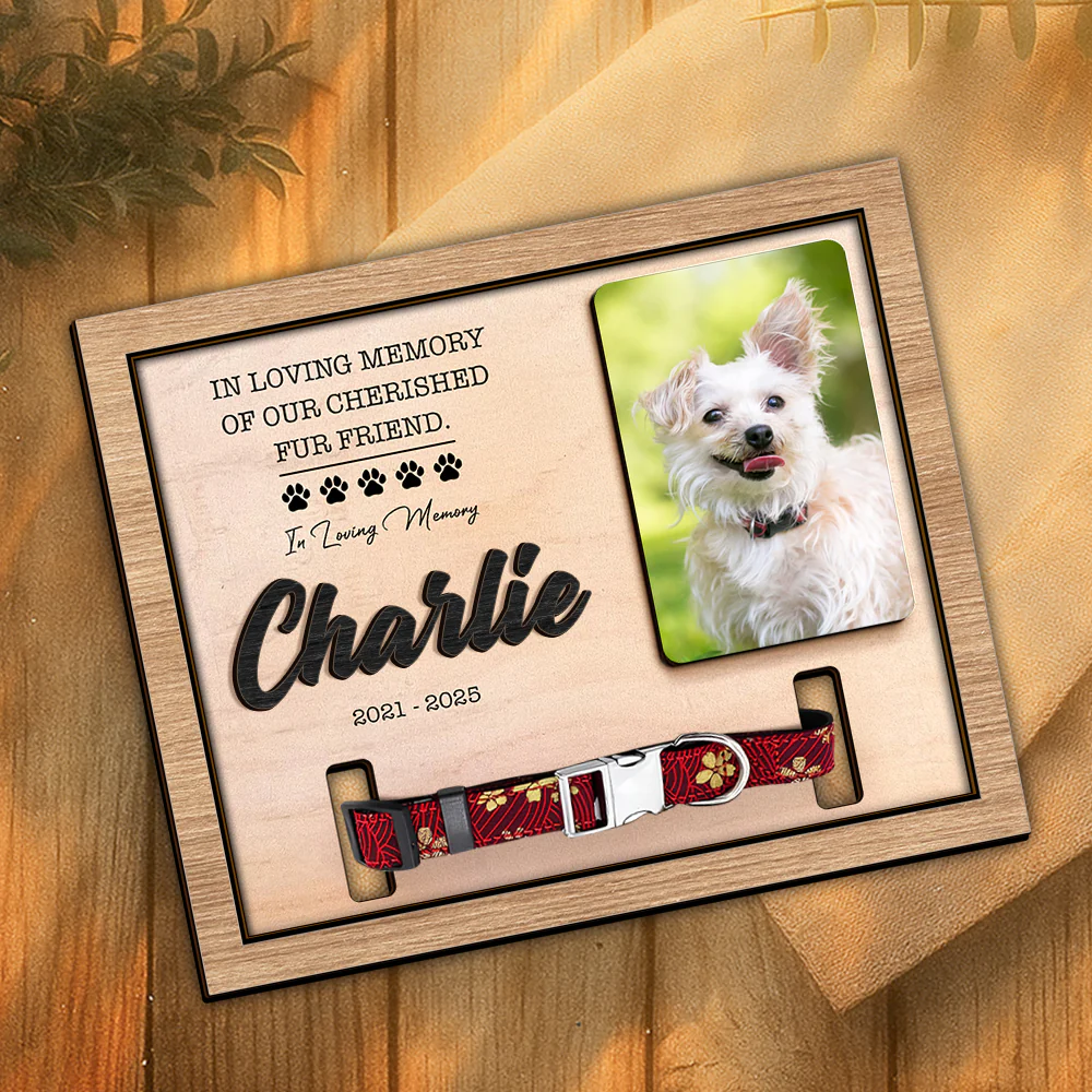 Custom Photo In Loving Memory Of Our Cherished Memorial 2-Layers Wooden Collar Frame LM32 893783 - Image 2