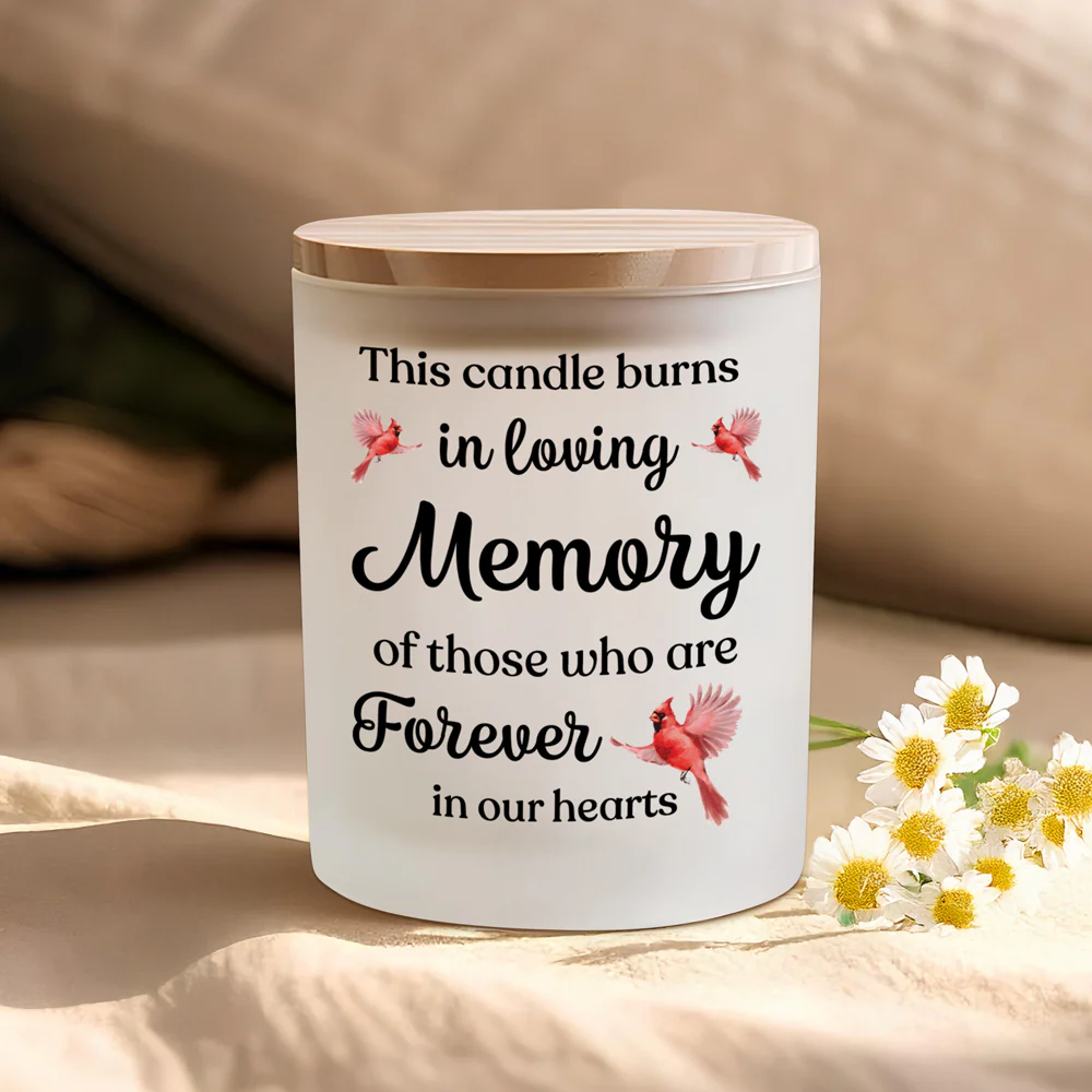 Custom Photo In Loving Memory Of Precious Moments Memorial Glass Jar With LED Candle LM32 893493 - Image 5