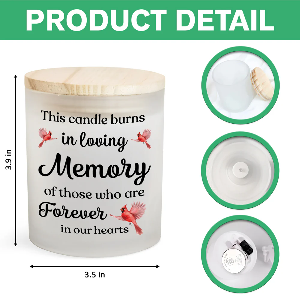 Custom Photo In Loving Memory Of Precious Moments Memorial Glass Jar With LED Candle LM32 893493 - Image 7