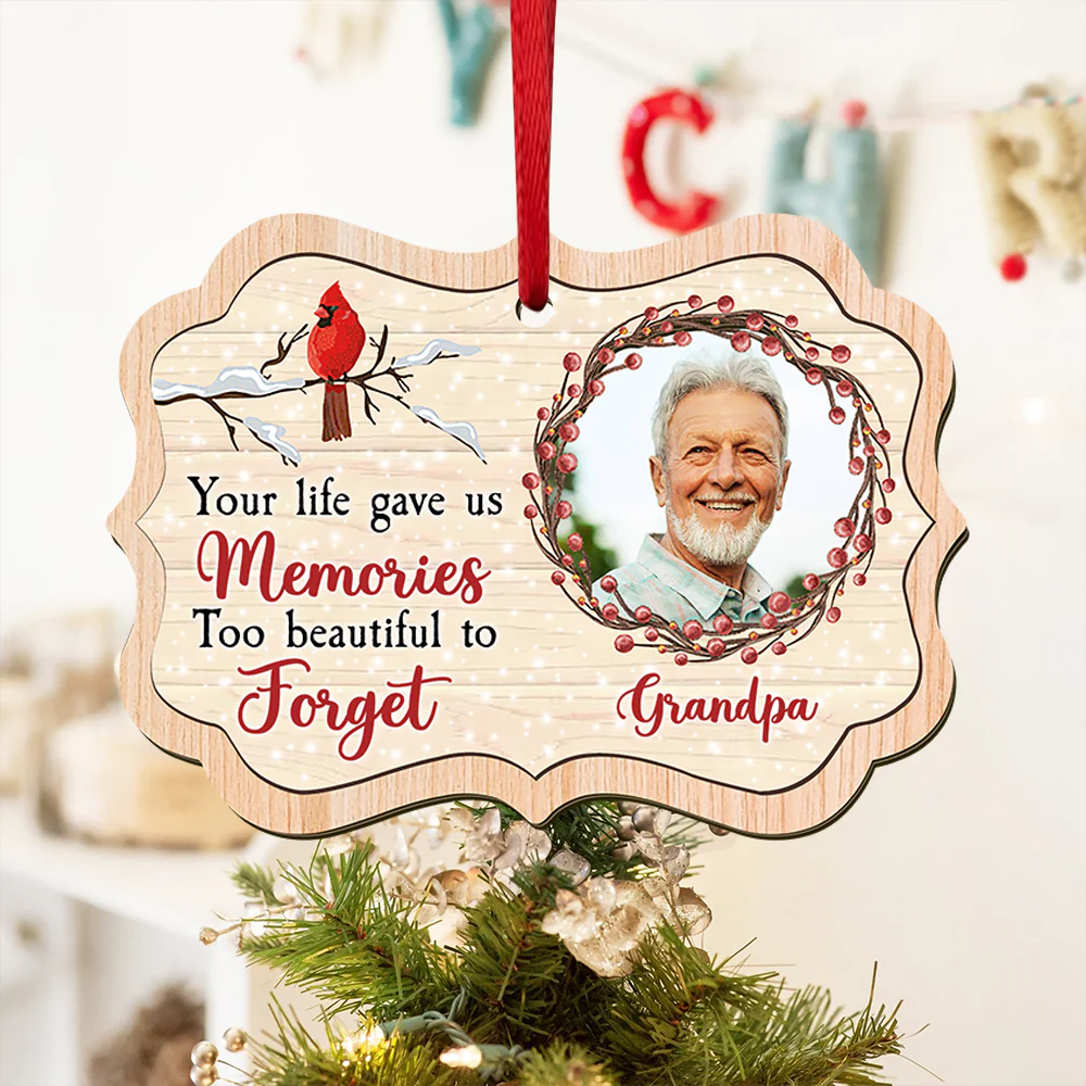 Custom Photo Memories Too Beautiful To Forget Wood Ornament LM32 895557 - Image 4