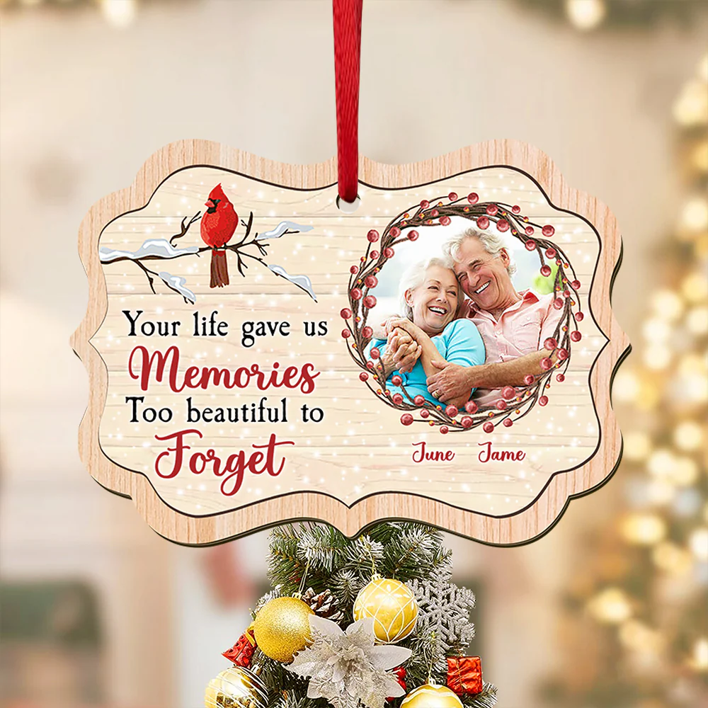 Custom Photo Memories Too Beautiful To Forget Wood Ornament LM32 895557 - Image 5
