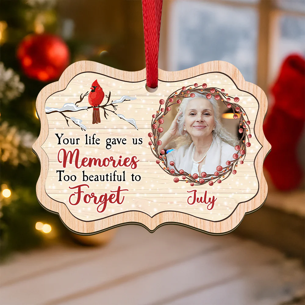 Custom Photo Memories Too Beautiful To Forget Wood Ornament LM32 895557 - Image 6