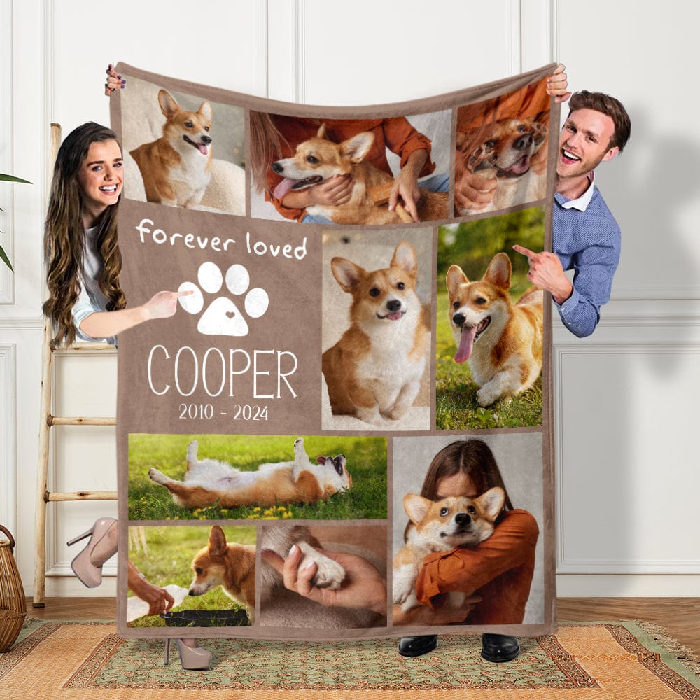 Custom Photo Forever Loved For Dog Cat Lover Blanket Collage TH10 891739 - Image 3
