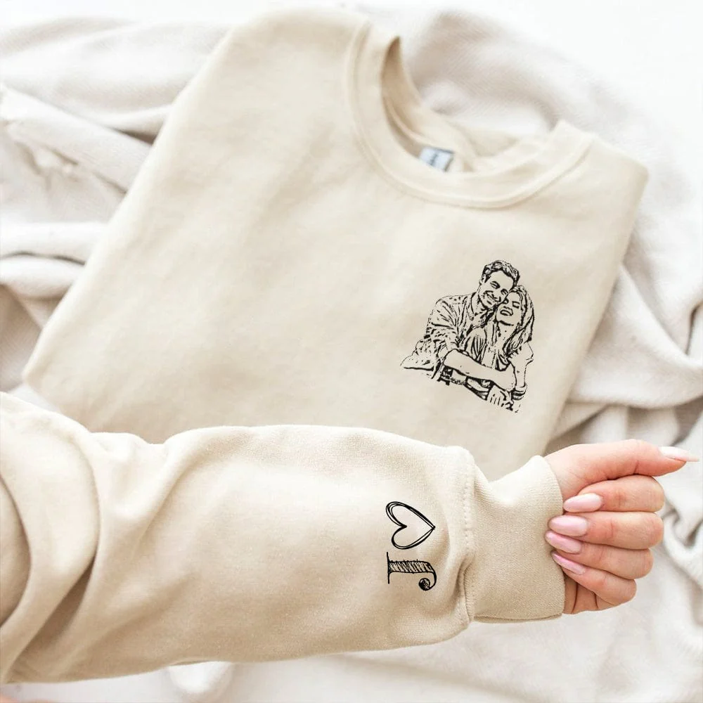 Custom Photo Portrait For Couple Sweatshirt Gift Idea LM32 893007 - Image 2