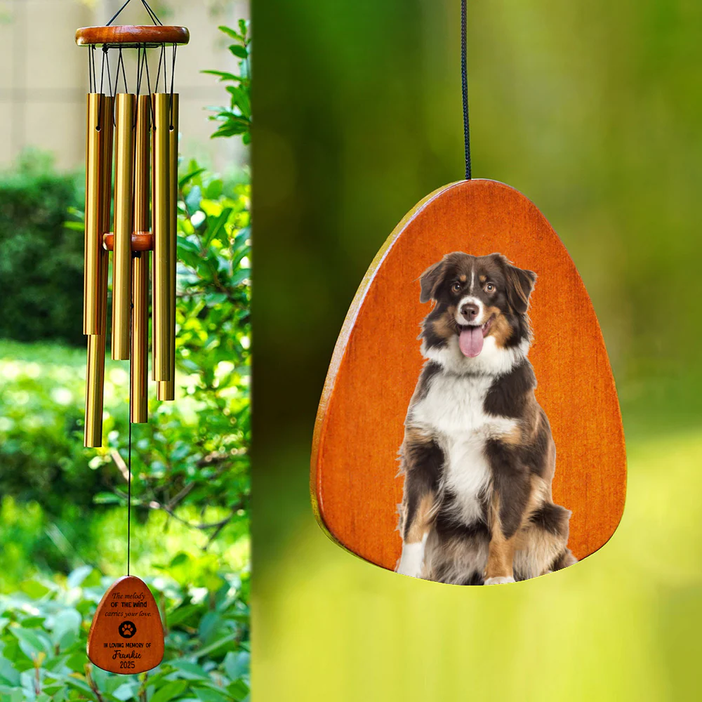 Custom Photo The Melody Of The Wind Carries Your Love Memorial Wind Chimes LM32 893165 - Image 6