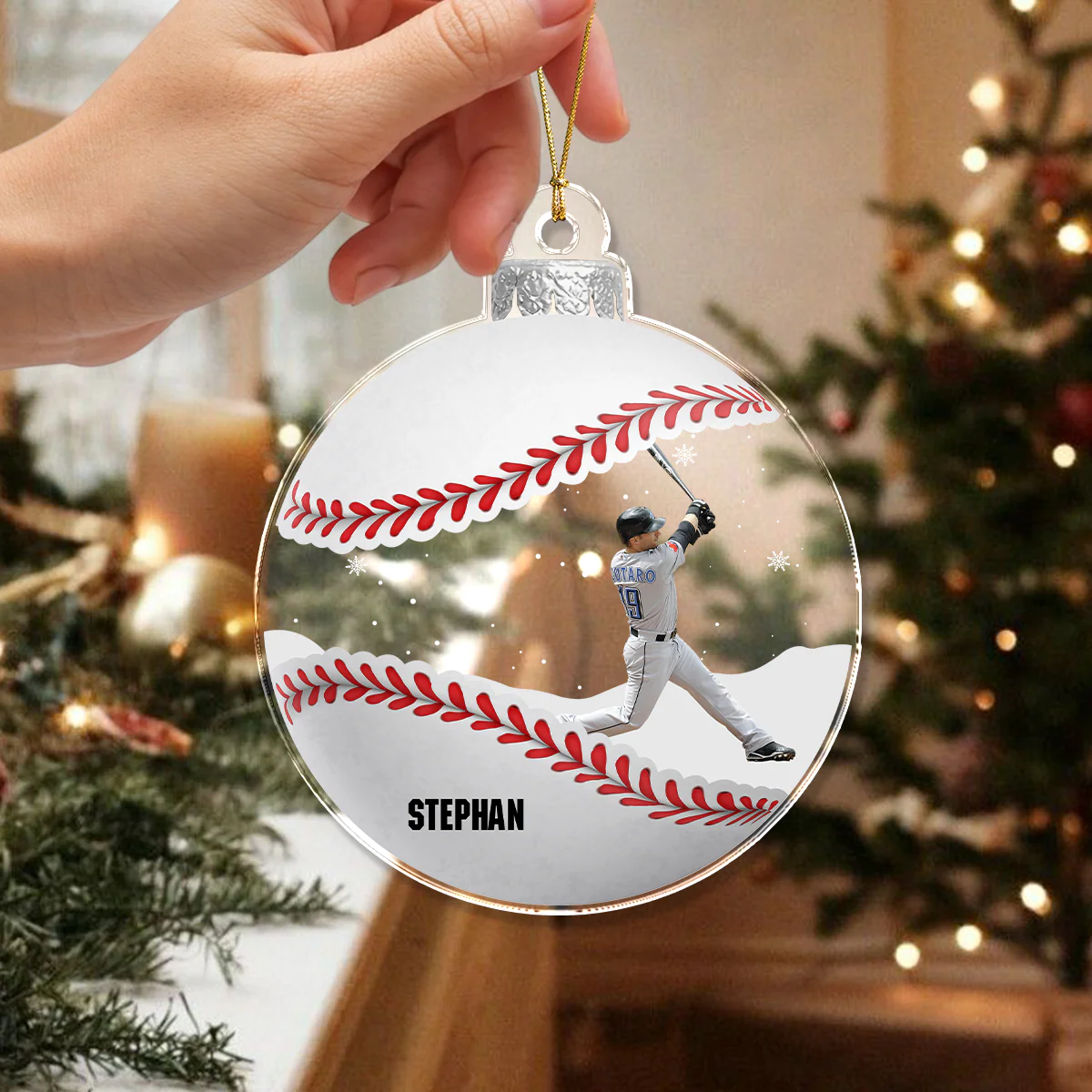 Custom Photo The Spirit Of Christmas For Sport Lovers Acrylic Ornament LM32 895439 - Image 2