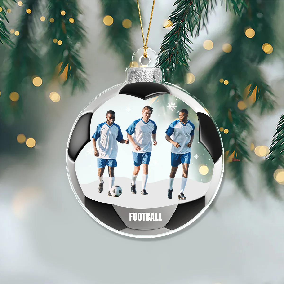 Custom Photo The Spirit Of Christmas For Sport Lovers Acrylic Ornament LM32 895439 - Image 6