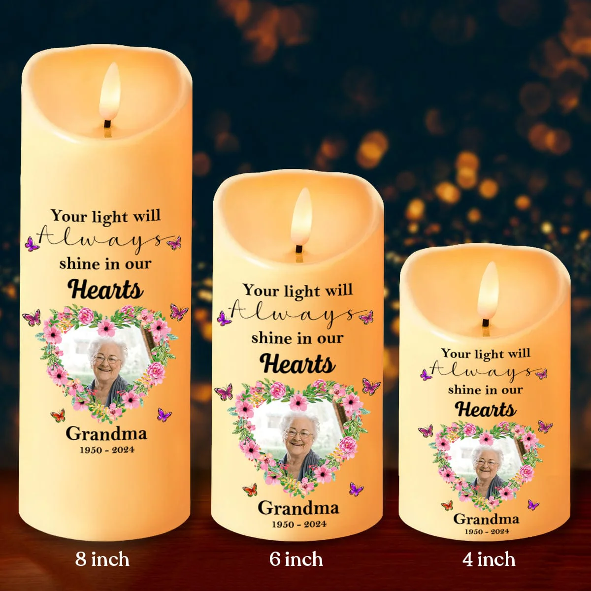 Custom Photo This Candle Burns In Loving Memory Memorial LED Candle HA75 891837 - Image 4