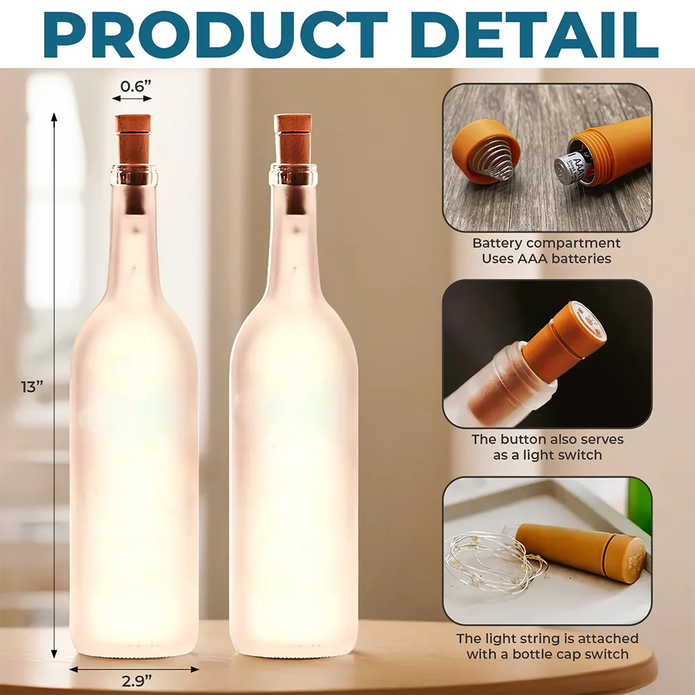 Custom Photo Those We Love Can Never Be More Memorial Bottle Lamp LM32 893157 - Image 7