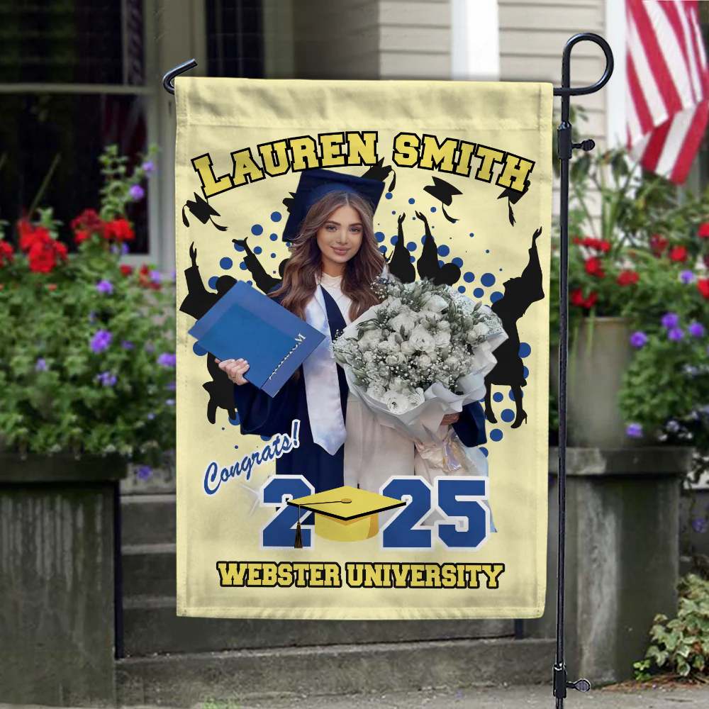 Custom Photo with Name Graduation Garden Flag - Unique Gift Idea for Grads LM32 893053 - Image 3