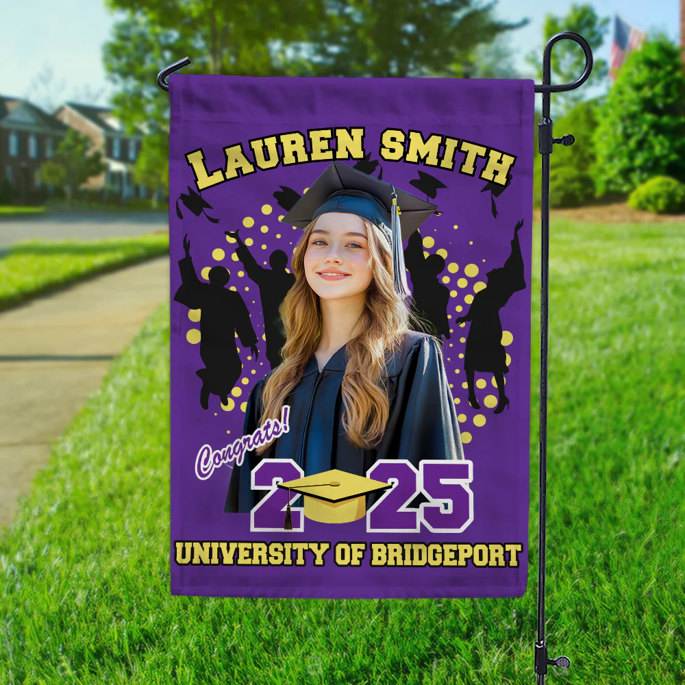 Custom Photo with Name Graduation Garden Flag - Unique Gift Idea for Grads LM32 893053 - Image 4