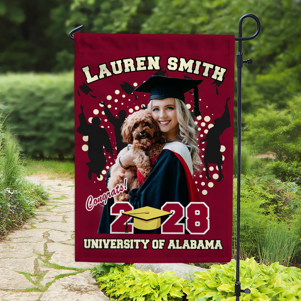 Custom Photo with Name Graduation Garden Flag - Unique Gift Idea for Grads LM32 893053 - Image 5