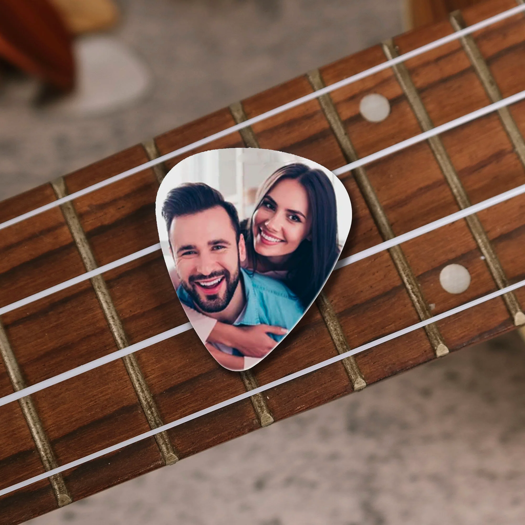 Custom Photo Wooden Guitar Picks With Case, Box Guitar Player Gift For Him Boyfriend Dad Husband LM32 897495 - Image 2
