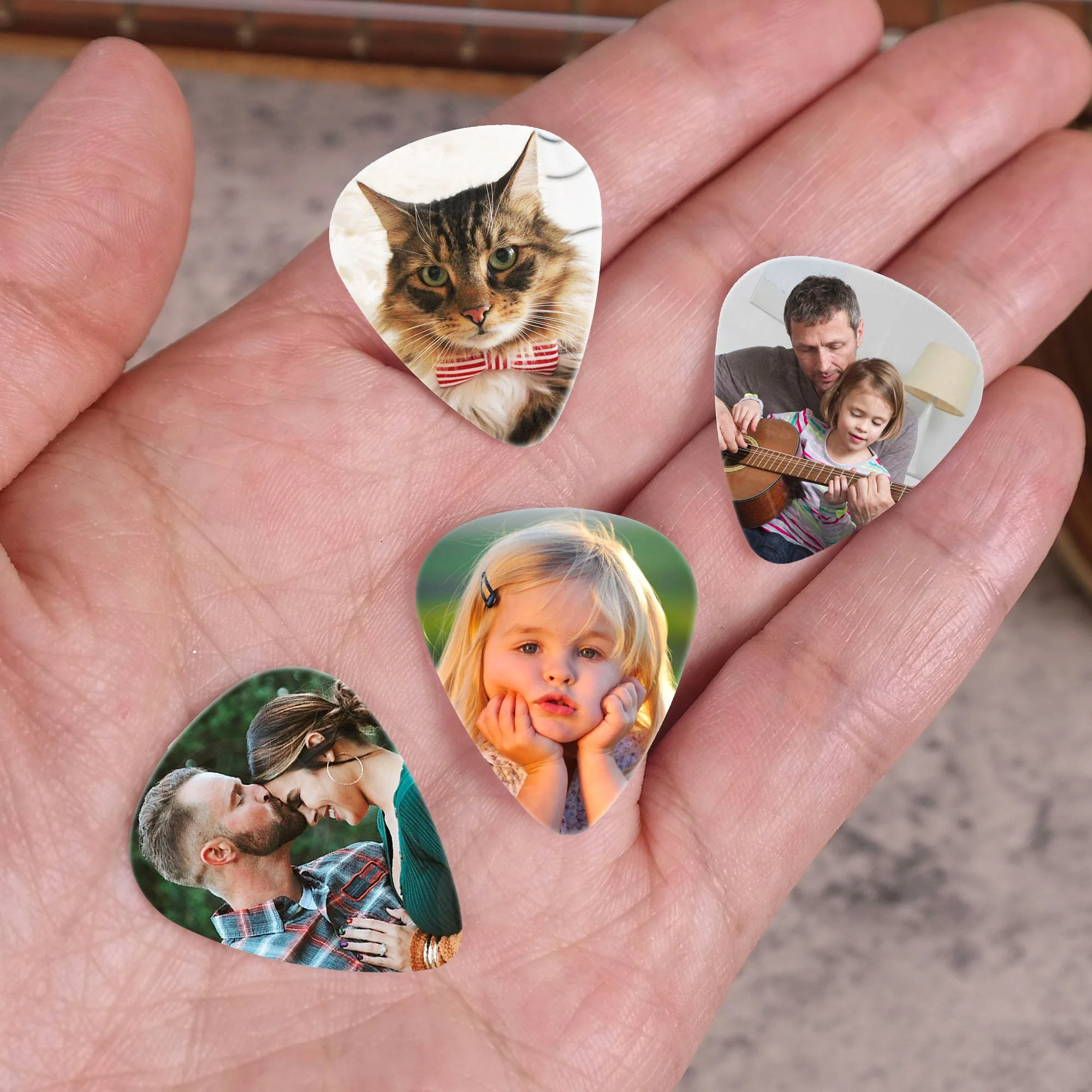 Custom Photo Wooden Guitar Picks With Case, Box Guitar Player Gift For Him Boyfriend Dad Husband LM32 897495 - Image 4
