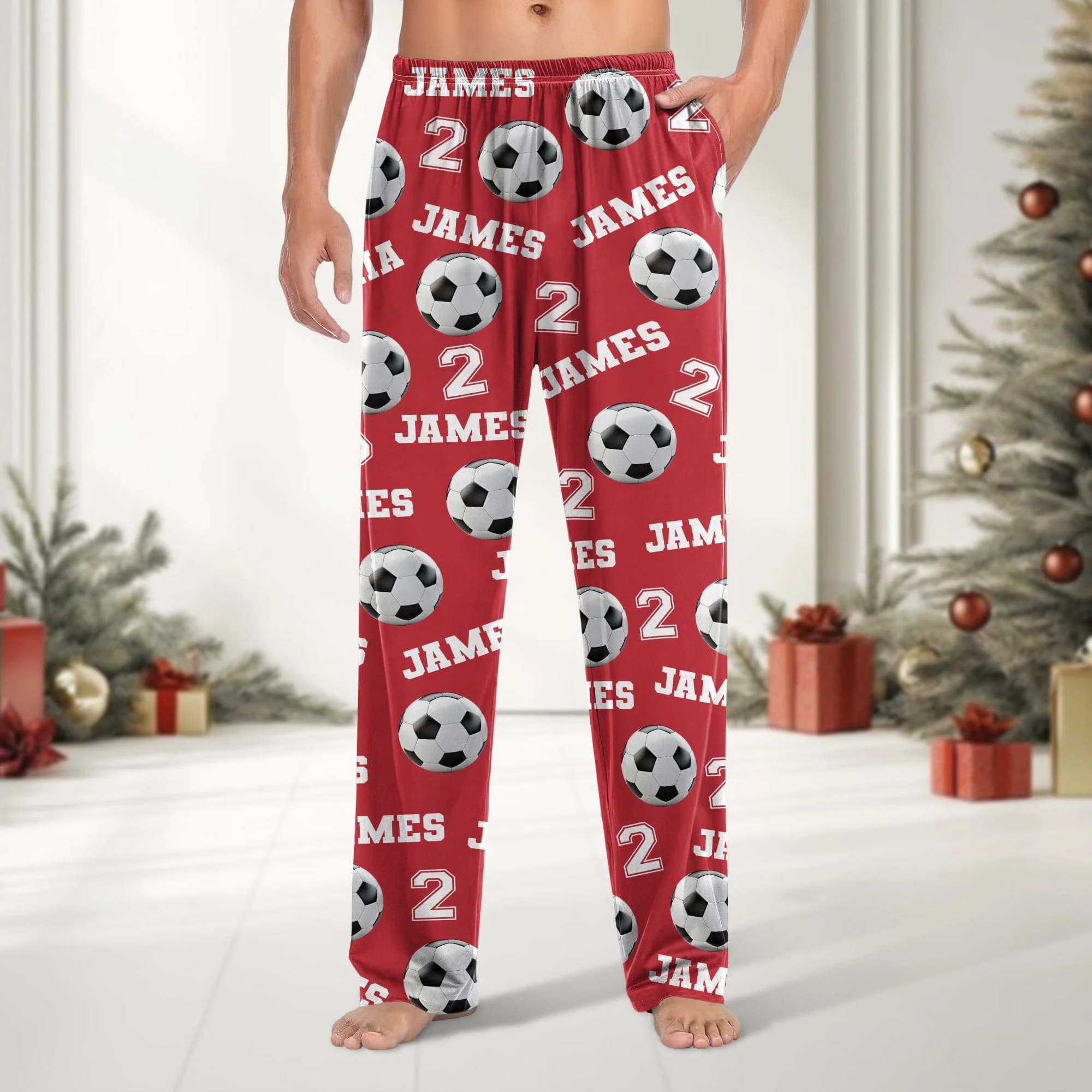 Custom Softball With Number and Name Christmas Pajamas For Sport Players LM32 891971 - Image 2
