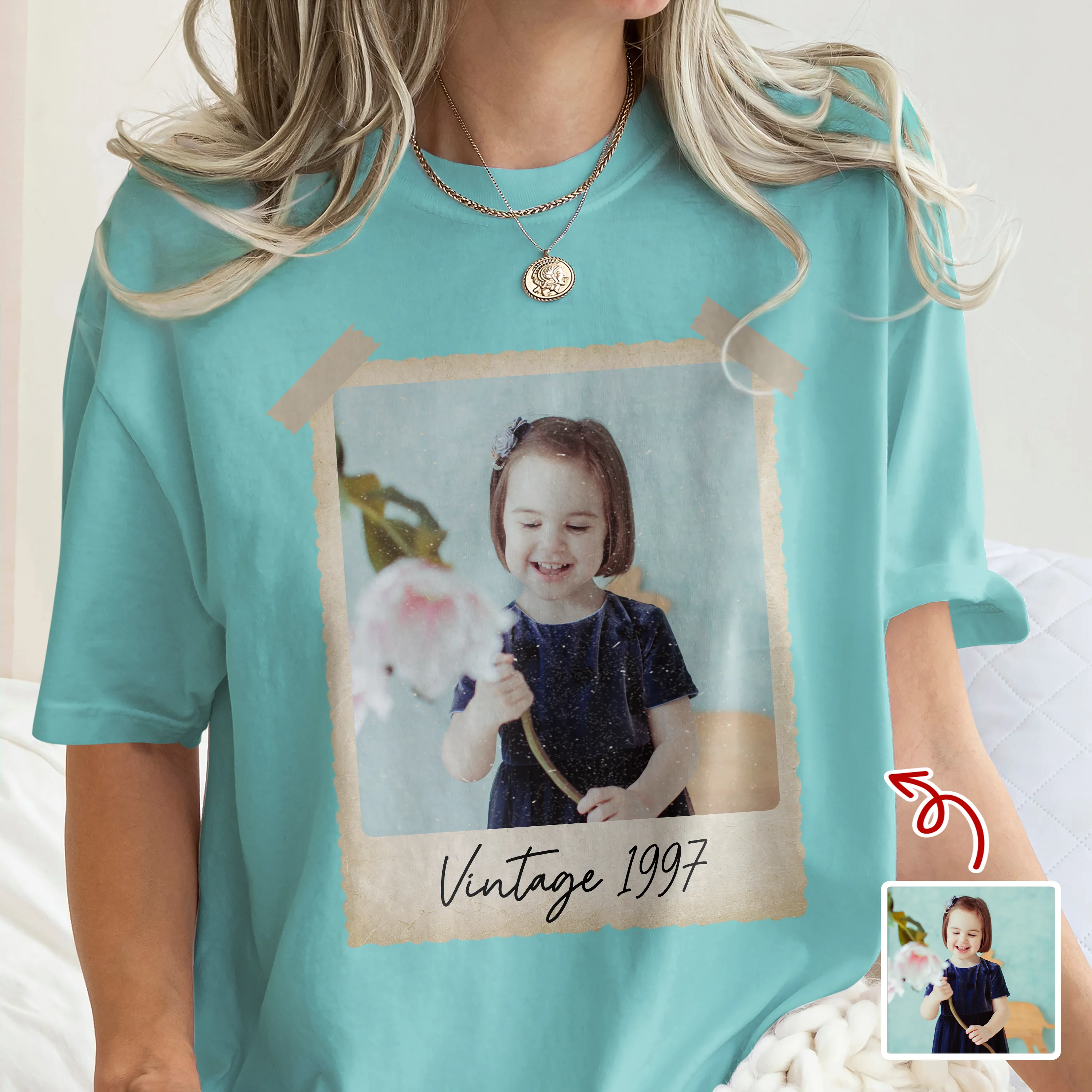 Custom Vintage Photo And Year Comfort Shirt LM32 895647 - Image 2