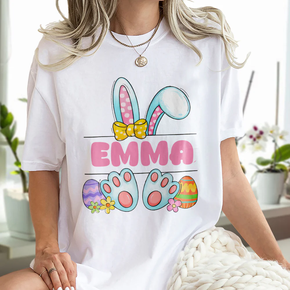 Custome Name Happy Easter Cute Bunny Toddler - Easter Bright Shirt LM32 897775 - Image 4