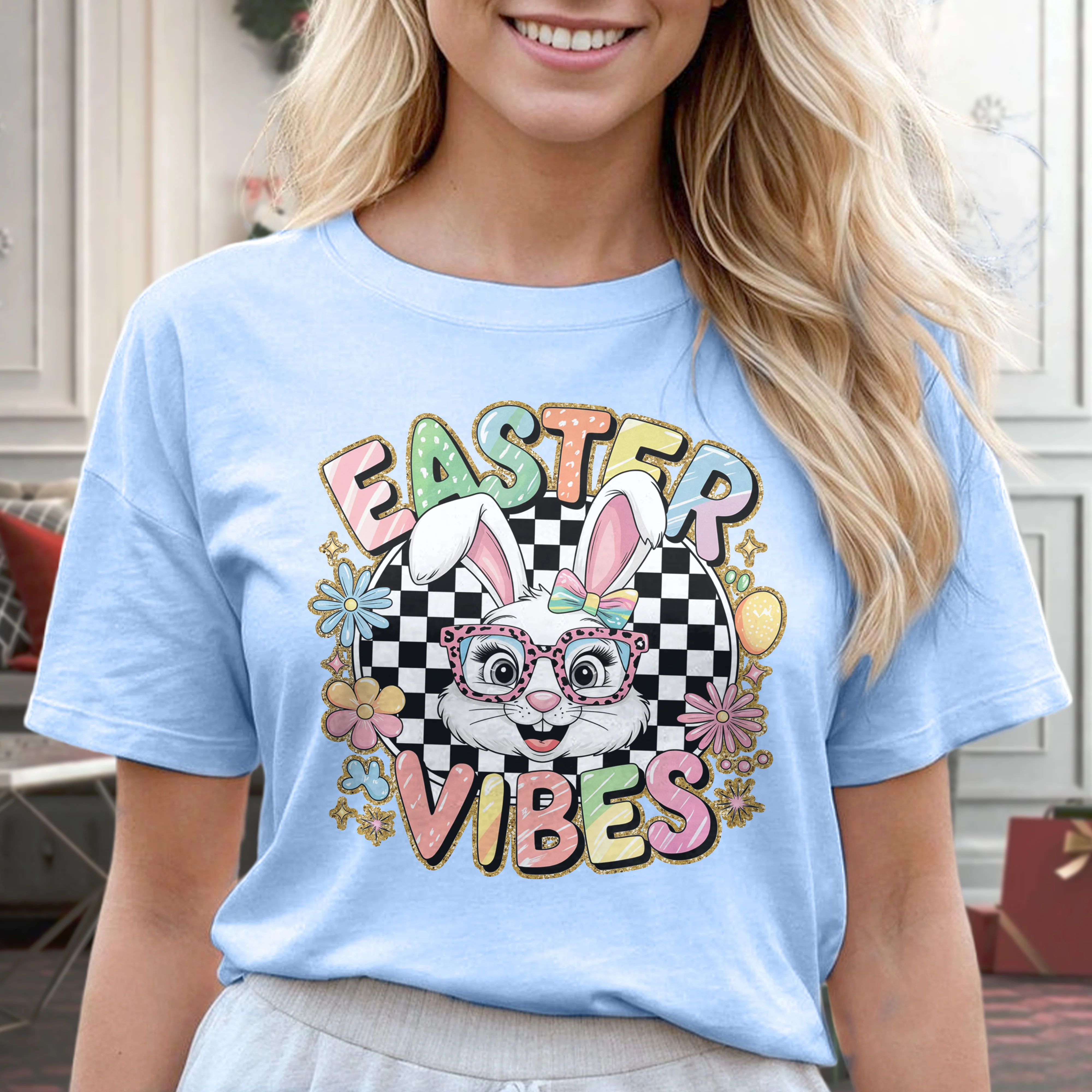 Easter Bunny Funny Vibes T-Shirt LM32 893119 - Image 3