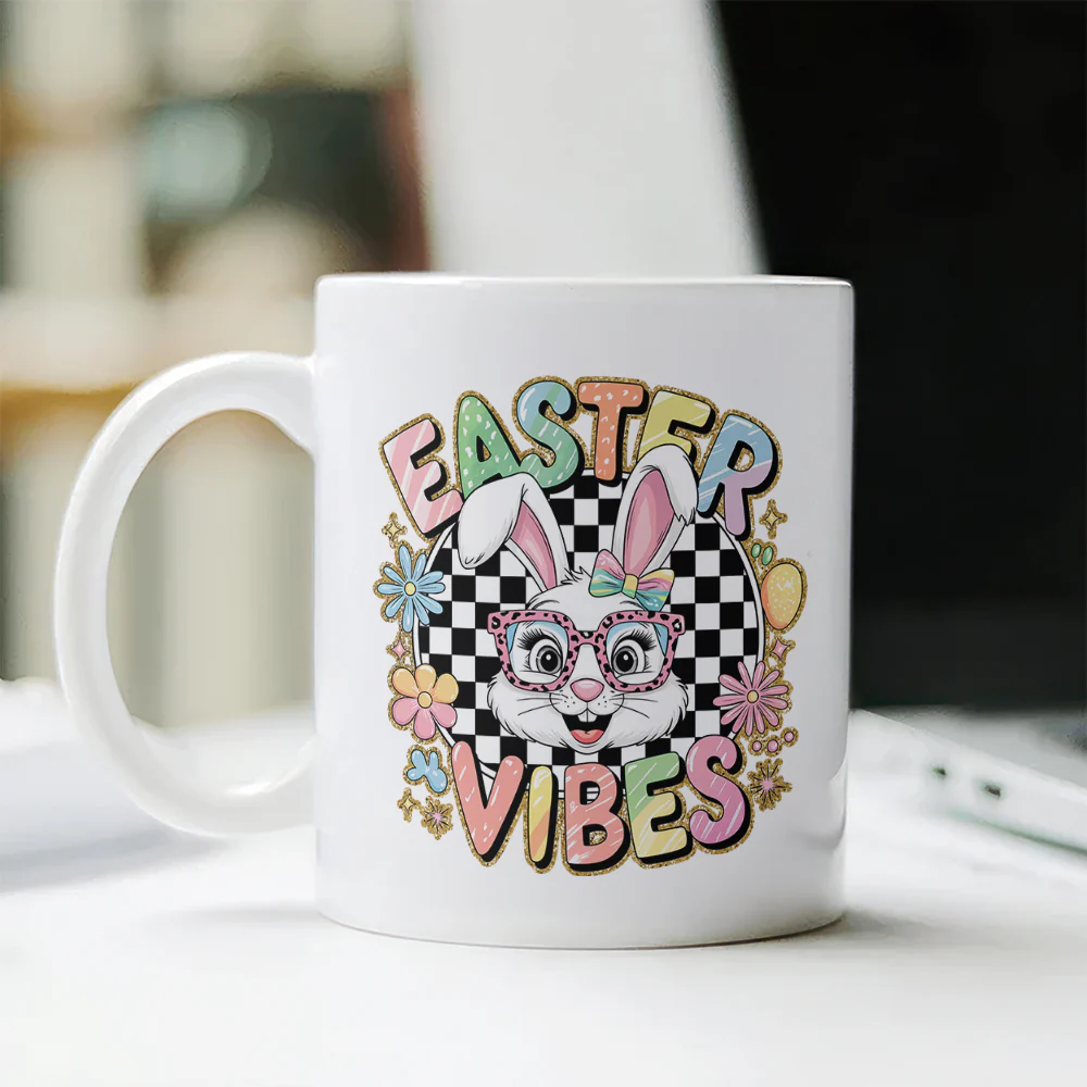 Easter Bunny Funny Vibes White Mug LM32 893131 - Image 2