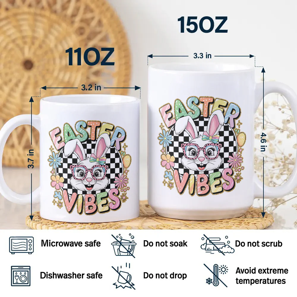 Easter Bunny Funny Vibes White Mug LM32 893131 - Image 7