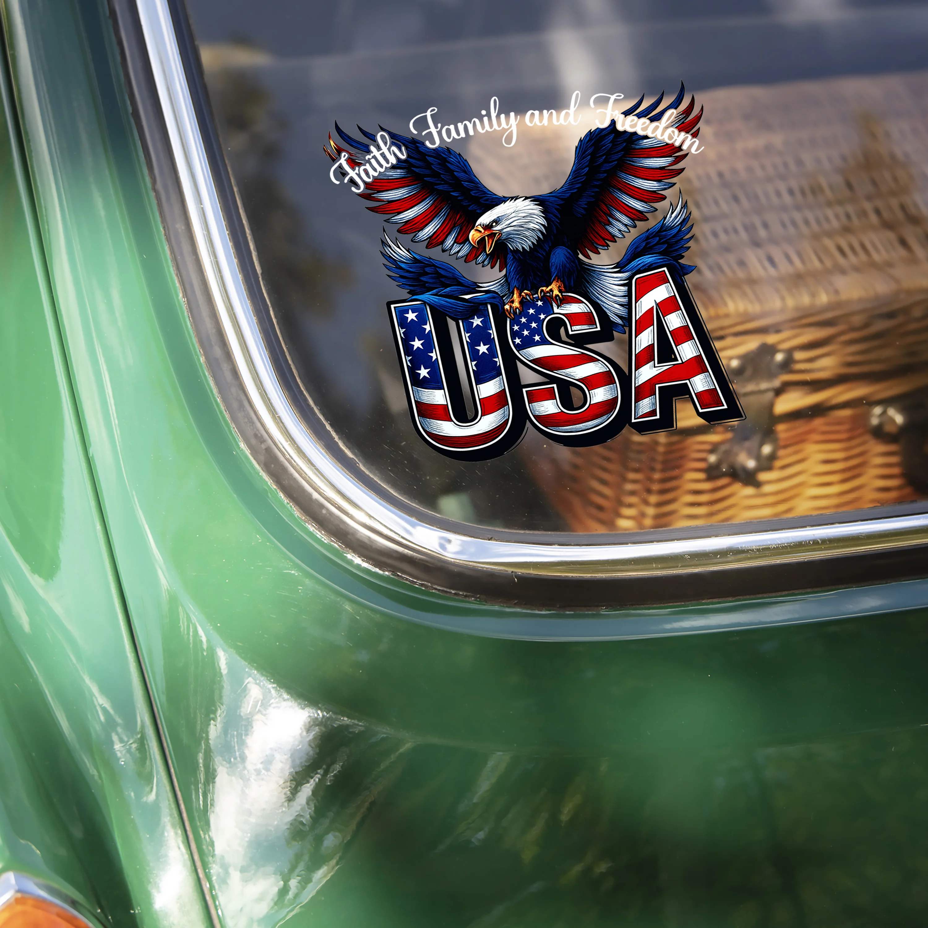 Faith, Family & Freedom 250 Years of America Car Window Decal Sticker LM32 895837 - Image 7