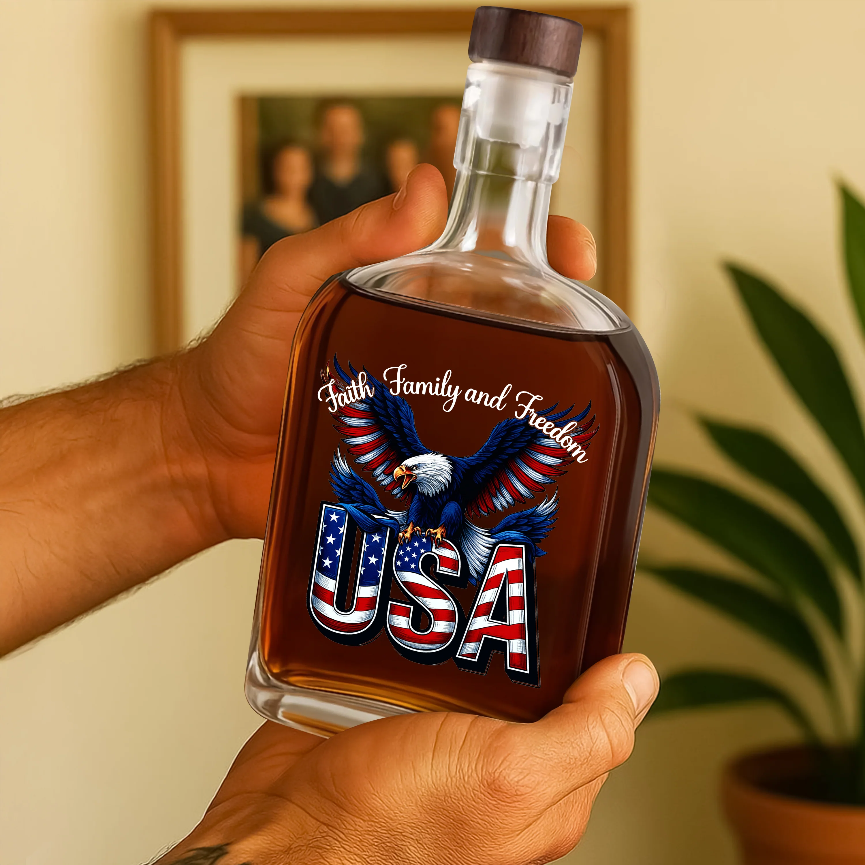 Faith, Family & Freedom 250 Years of America Patriotic Whiskey Bottle LM32 897357 - Image 4