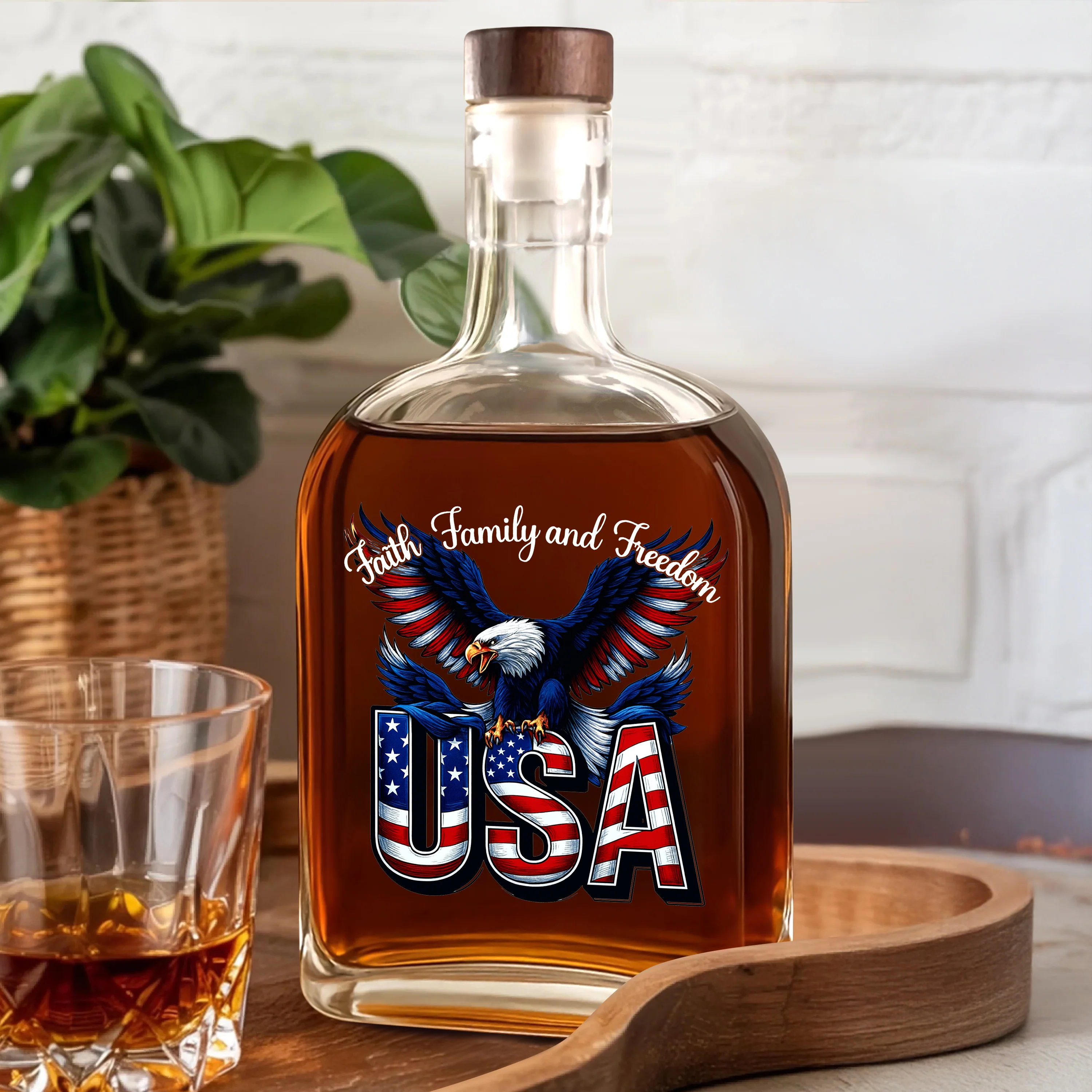 Faith, Family & Freedom 250 Years of America Patriotic Whiskey Bottle LM32 897357 - Image 6