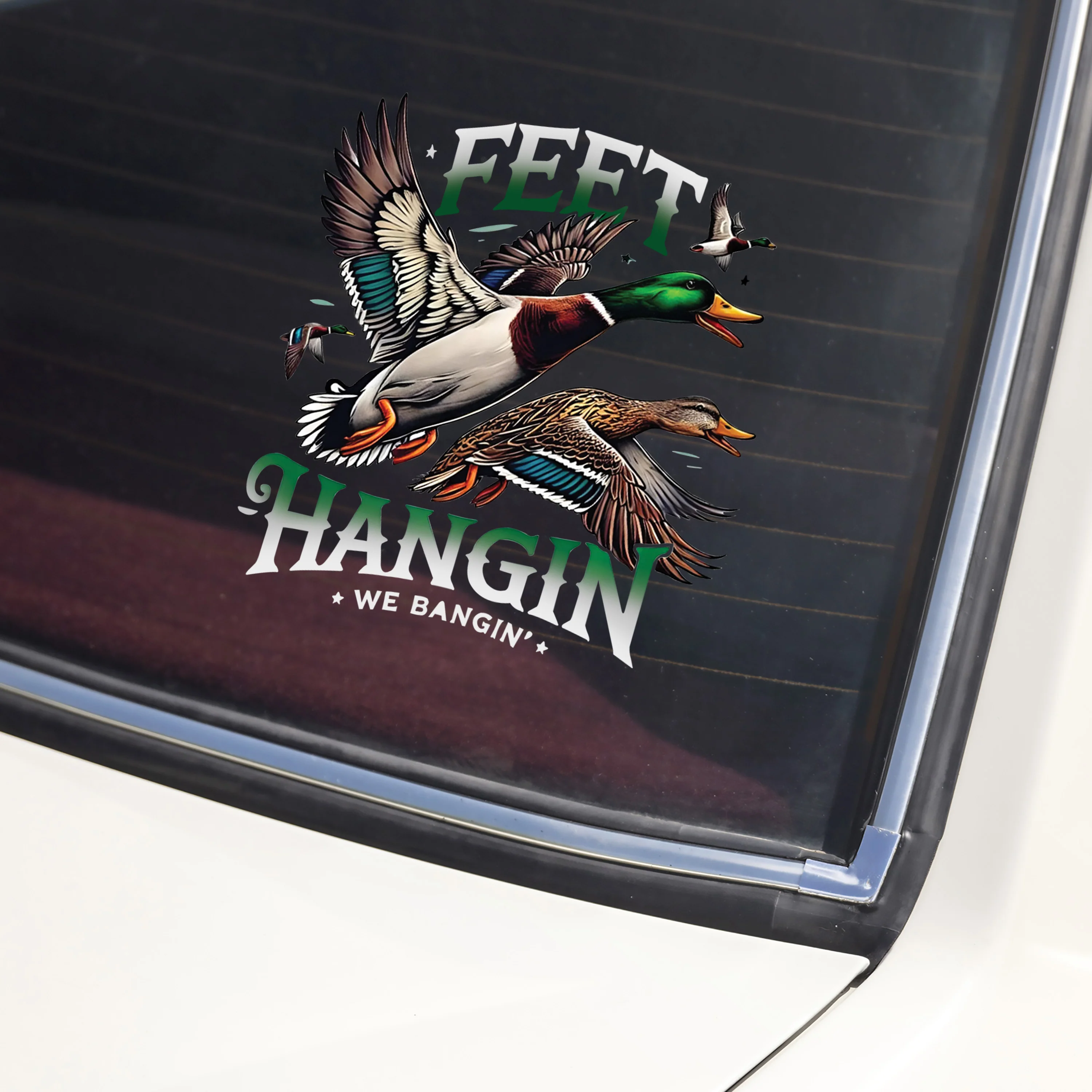 Feet Hangin We Bangin Car Window Decal Sticker For Hunting Lovers LM32 897293 - Image 6