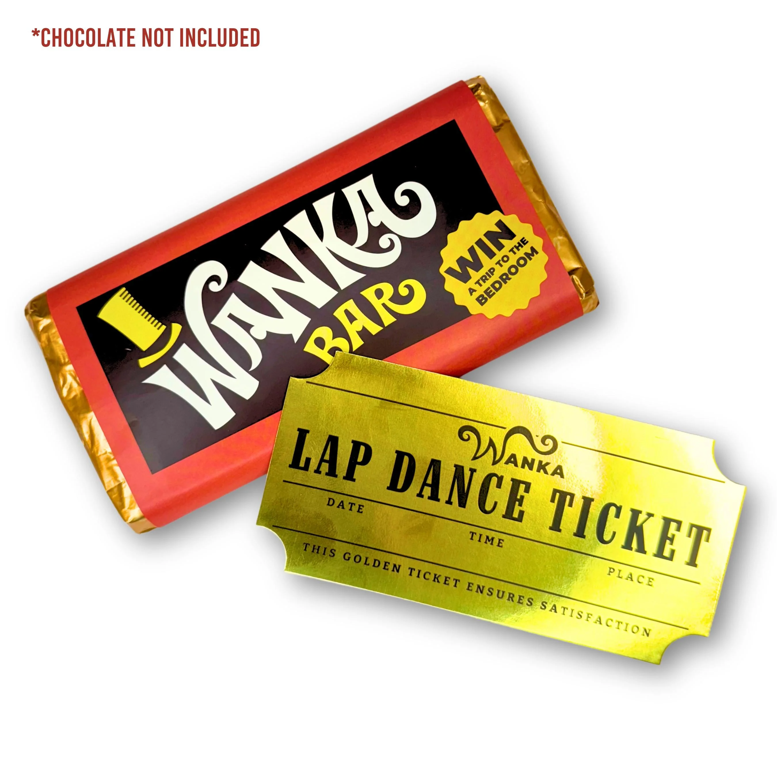 Funny Golden Ticker with Chocolate Wrapper Gift, Valentines Gift For Him, Husband, Boyfriend LM32 899001 - Image 2