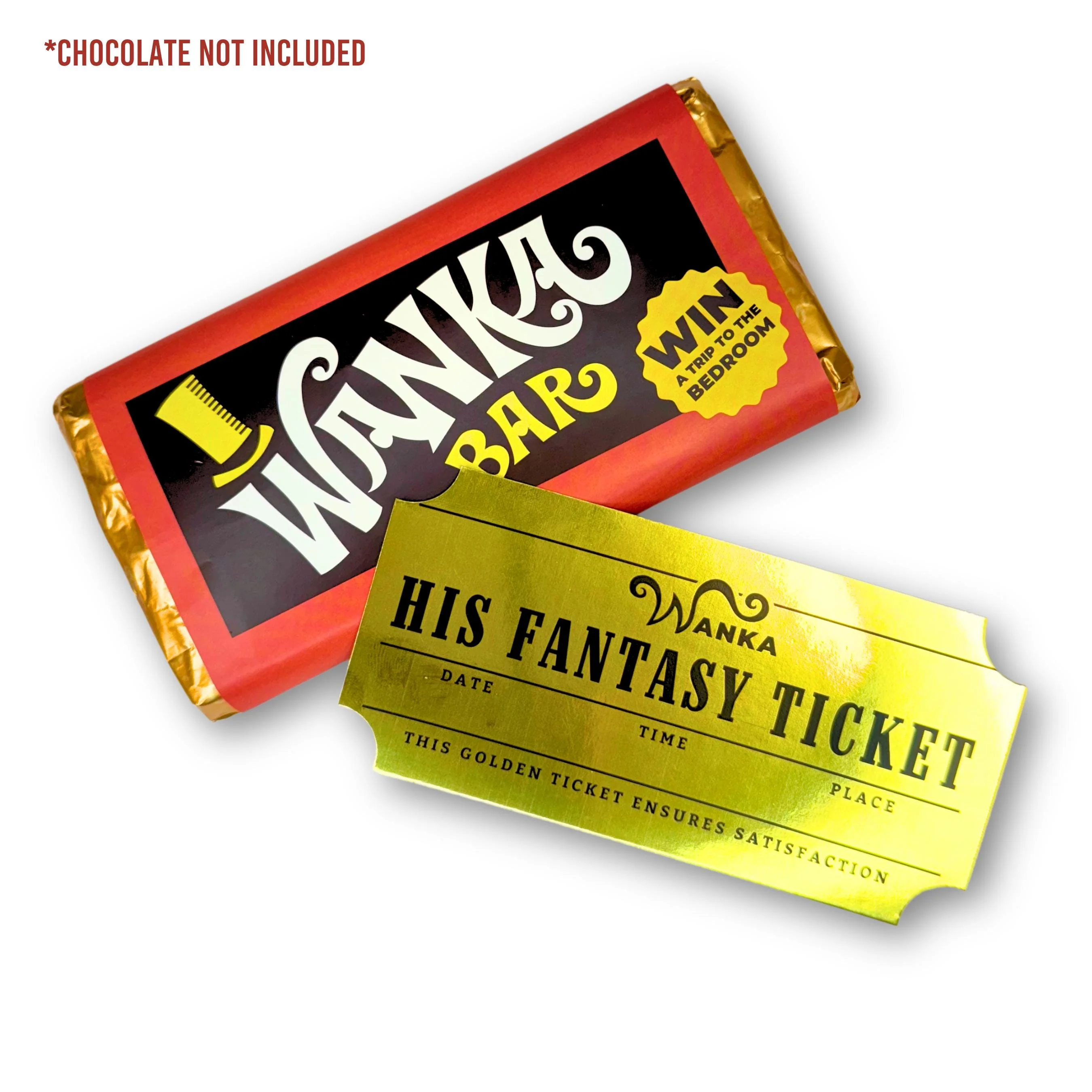 Funny Golden Ticker with Chocolate Wrapper Gift, Valentines Gift For Him, Husband, Boyfriend LM32 899001 - Image 4