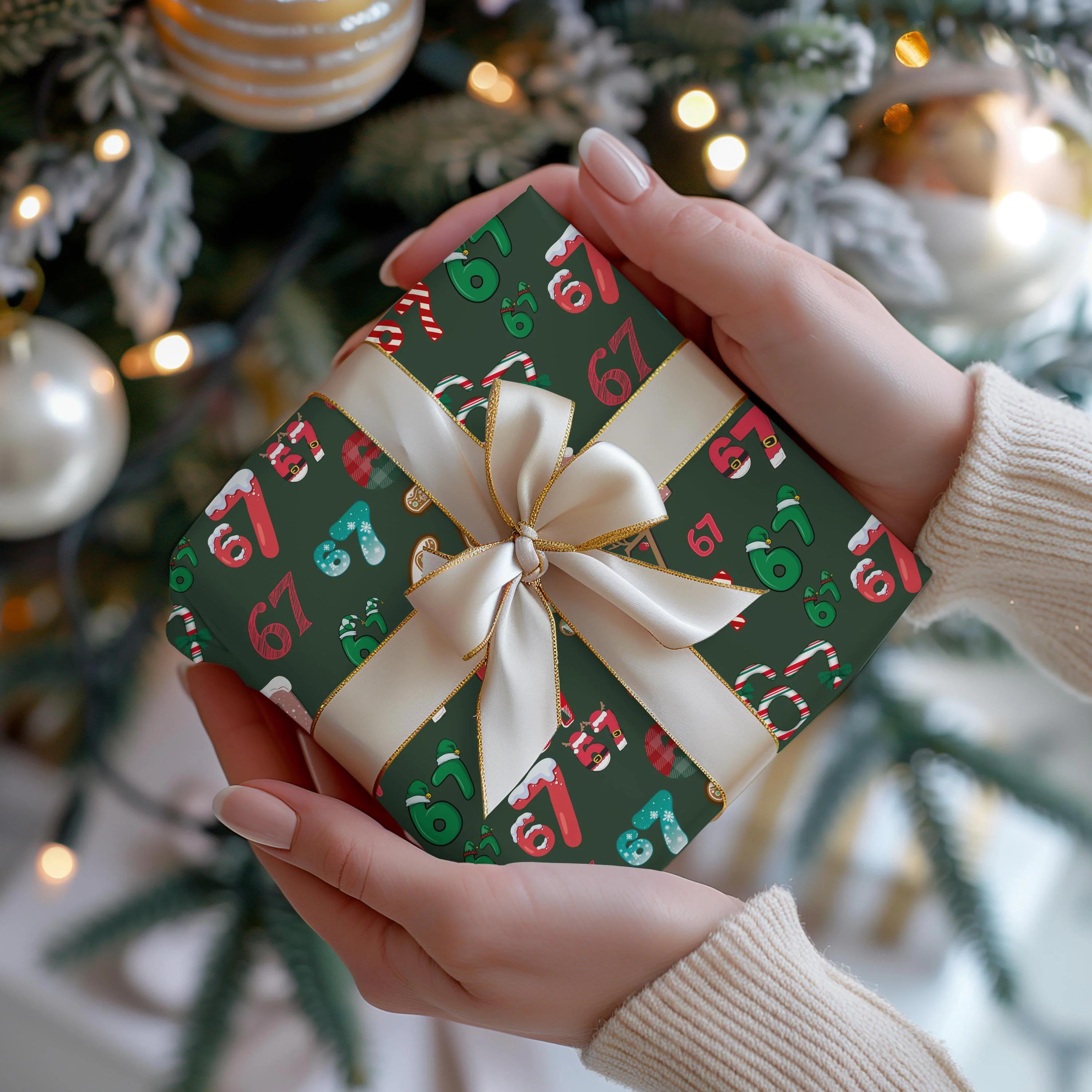 Gen A Six Seven - 67 Meme Christmas Gift Wrapping Paper LM32 897205 - Image 2