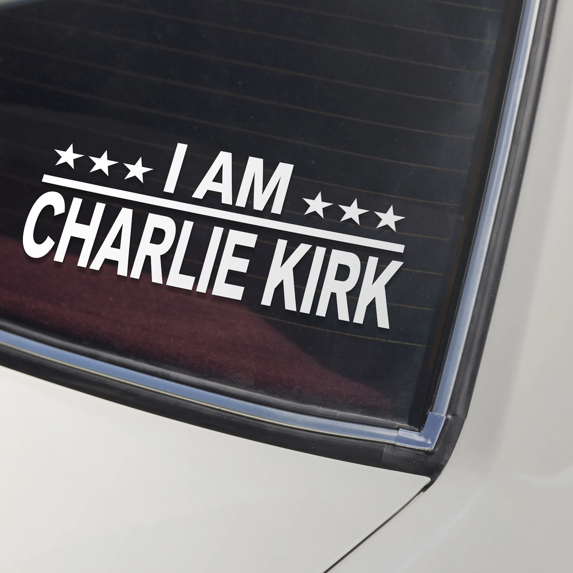 I Am Charlie Kirk Memorial MAGA Memorial USA Right Car Window Decal Sticker LM32 67779 - Image 4
