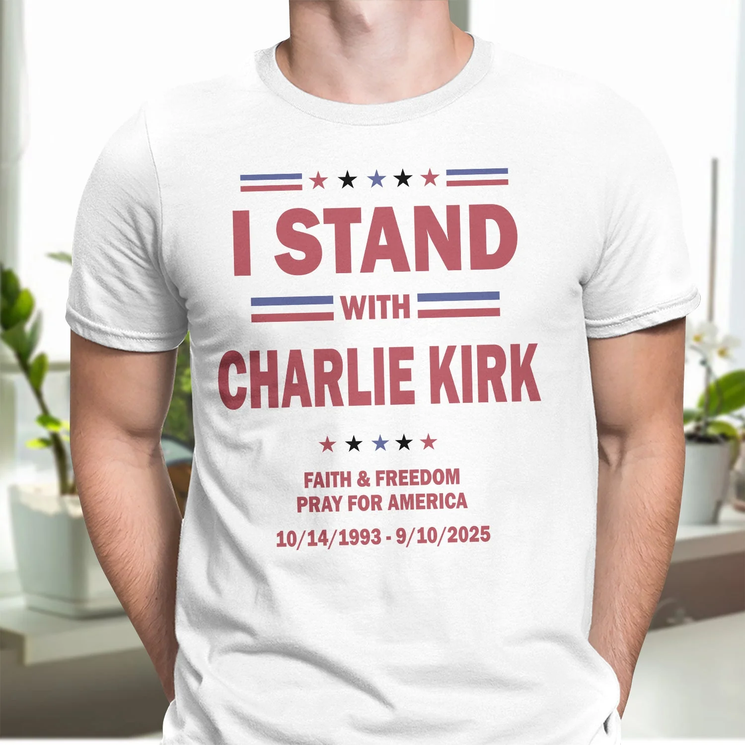 I Stand With Charlie Kirk, Faith & Freedom Bright Shirt LM32 65481 - Image 6
