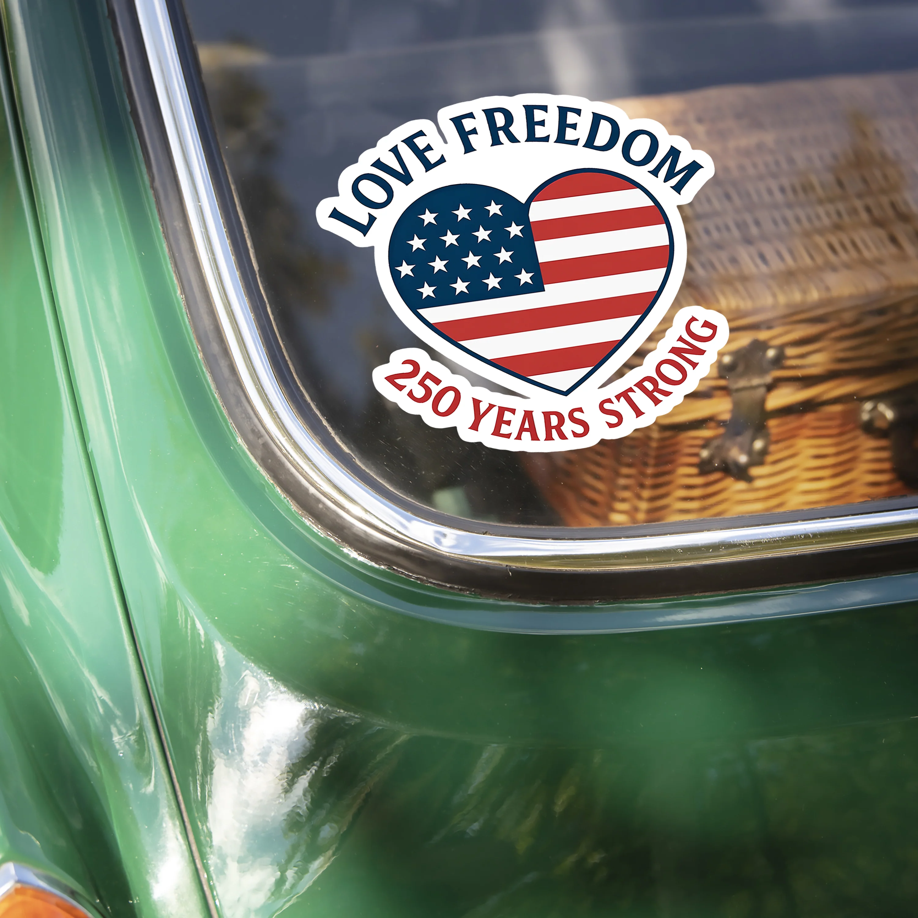 Love Freedom - 250 Years Strong Car Window Decal Sticker LM32 895827 - Image 5