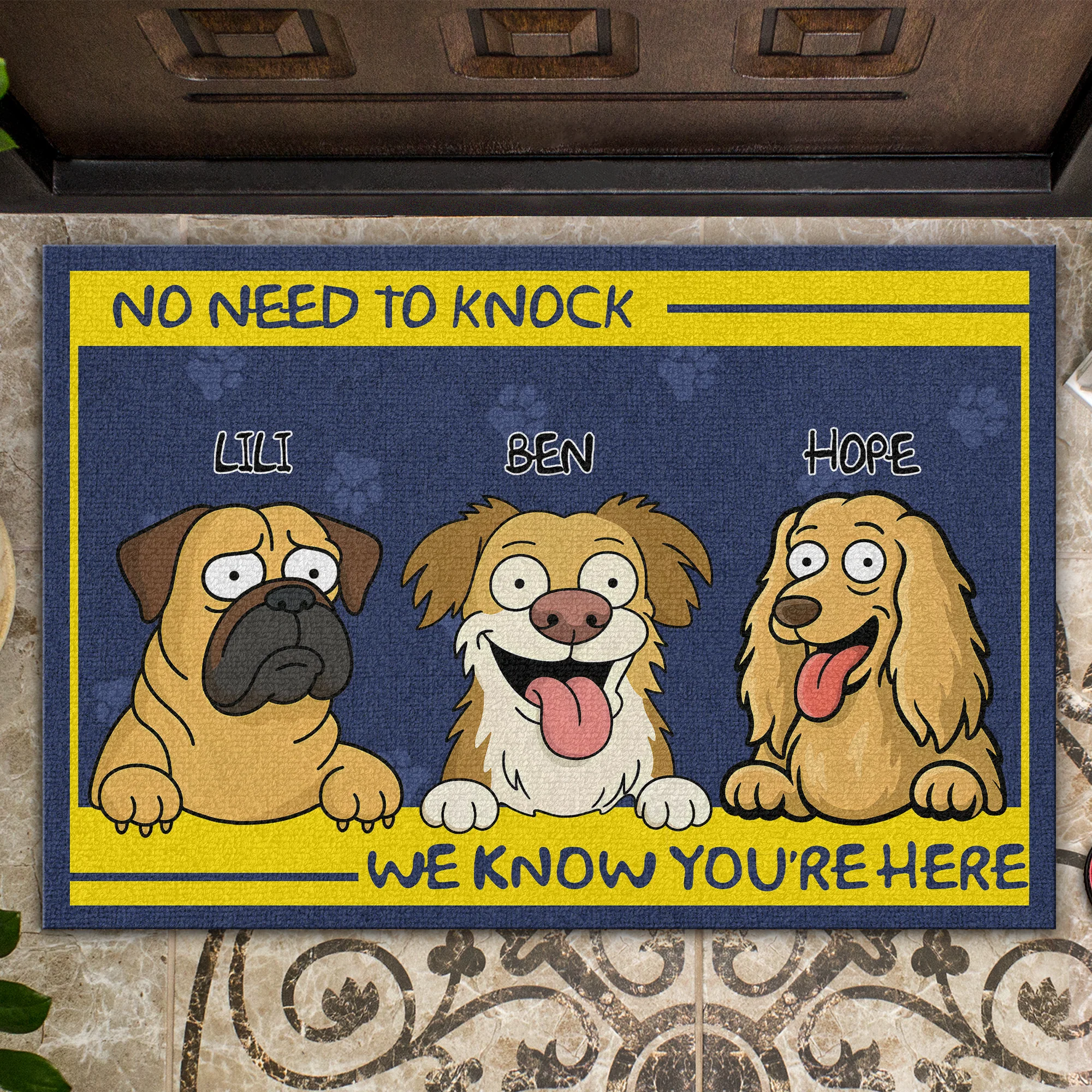 No Need To Knock My Dog Already Told Me Personalized Funny Doormats LM32 893355 - Image 2