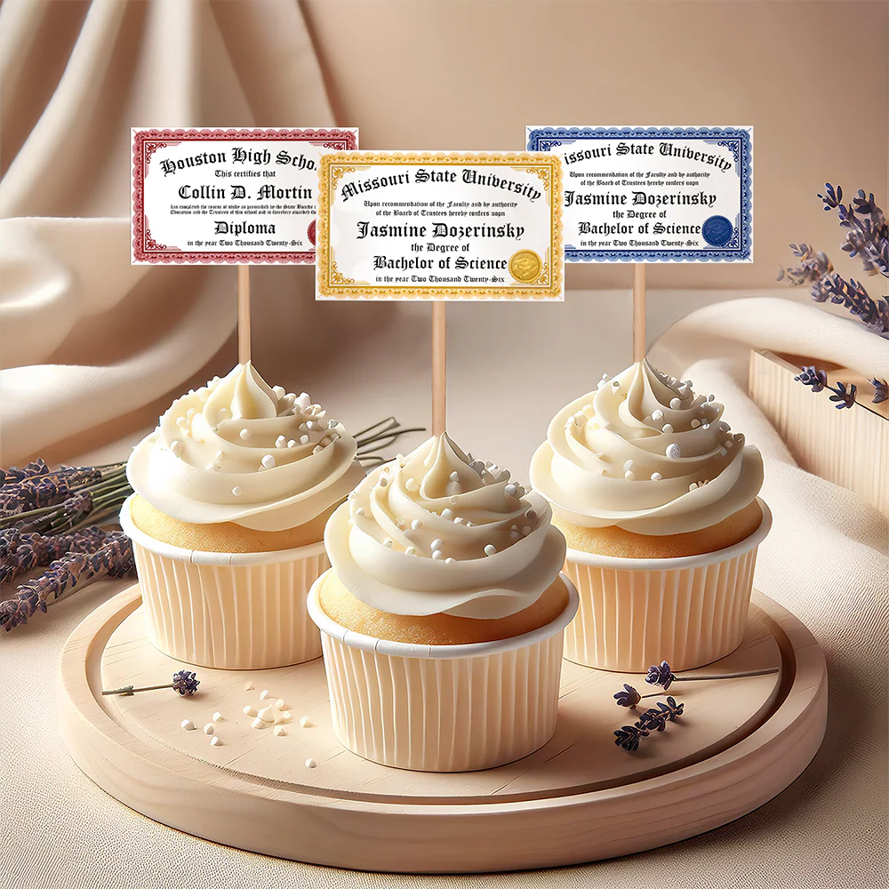 Personalized 2026 Graduation Diplomas Cupcake Topper Decoration Party LM32 899943 - Image 6