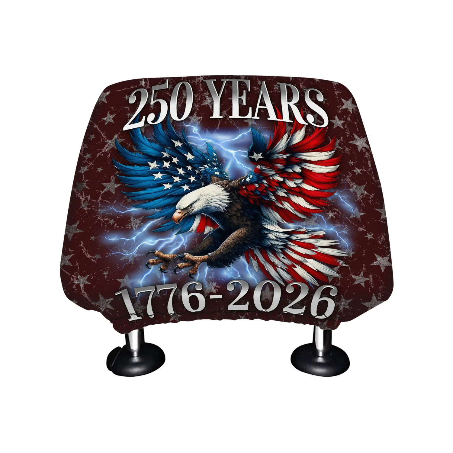 Personalized 250th Anniversary Eagle Patriotic American Car Headrest Covers LM32 899695 - Image 4