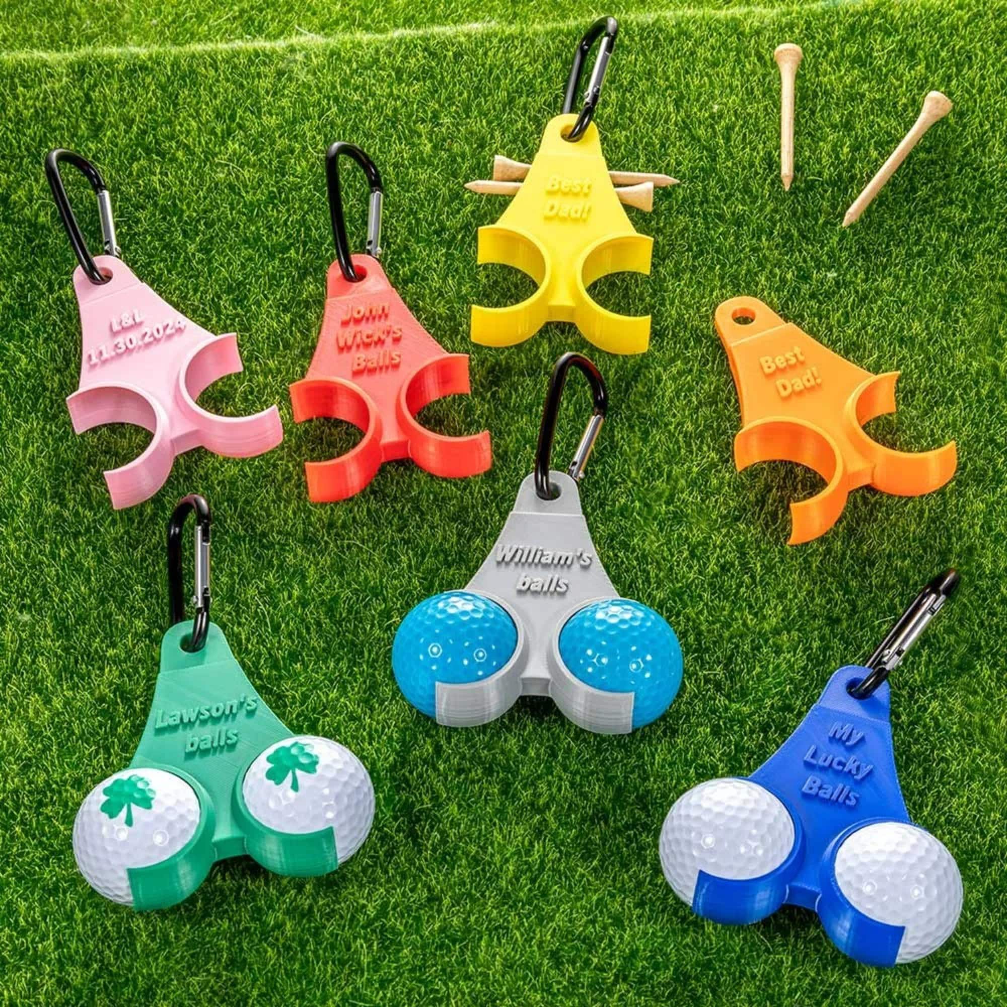 Personalized 3D Printed Golf Ball & Tees Holder Funny Golf Accessory for Him, Gift for Golf Lovers, Golf Dad Gift Idea LM32 897627 - Image 8