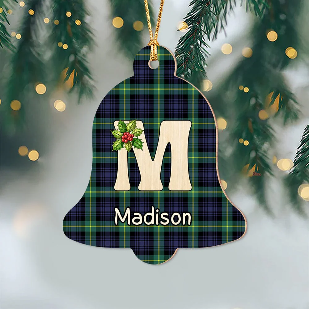 Personalized Alphabet Name and Shape For Christmas Tree Wooden Ornament HA75 891771 - Image 3