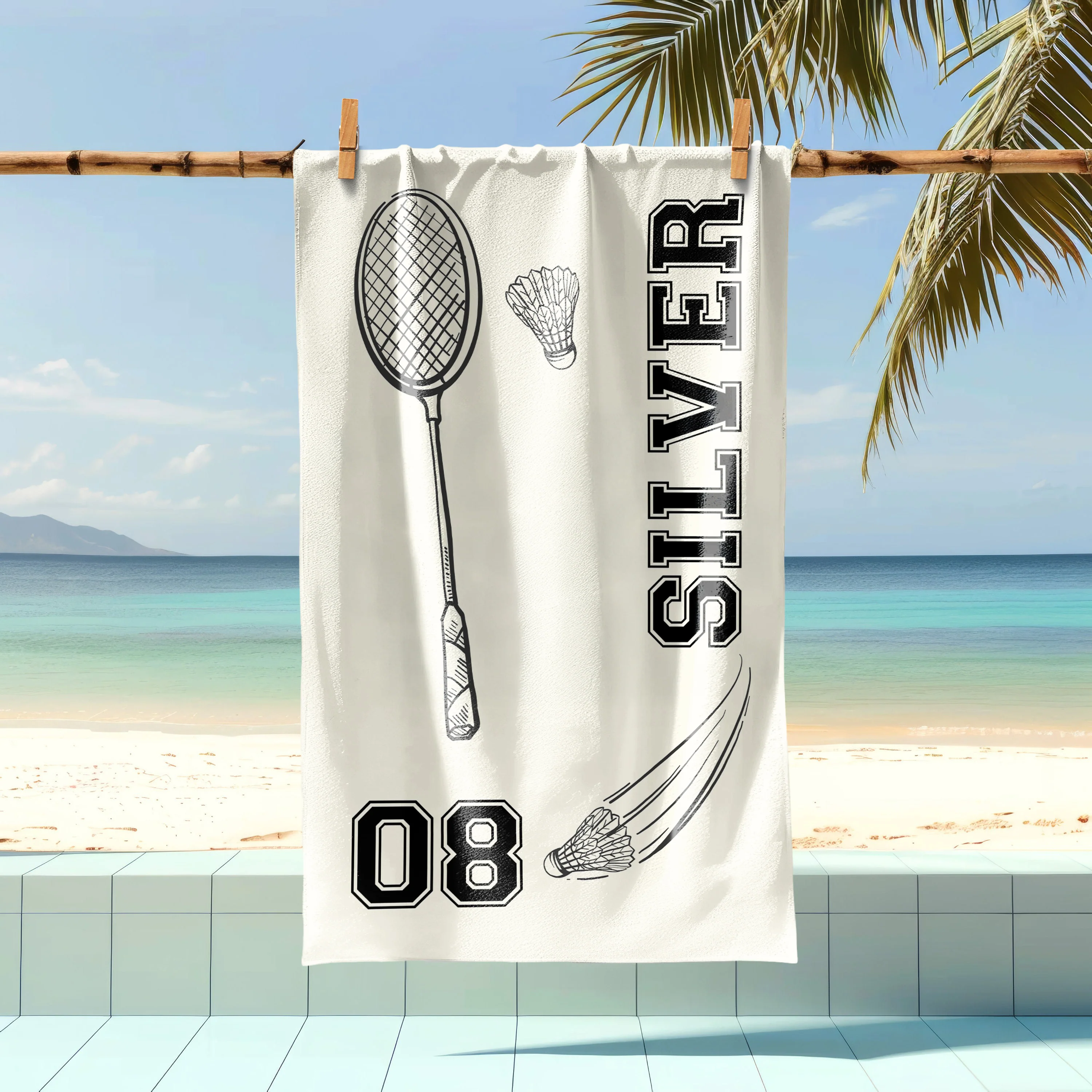 Personalized Athletic Summer Beach Towels For Sport Lovers LM32 893465 - Image 2