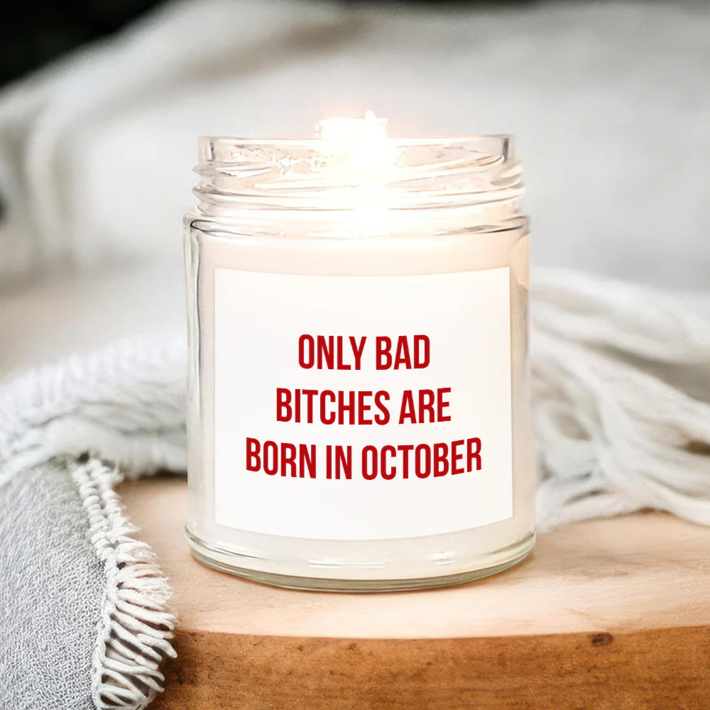 Personalized Bestie Gift Only Bad Bitch Is Born In Scented Candle LM32 895507 - Image 3