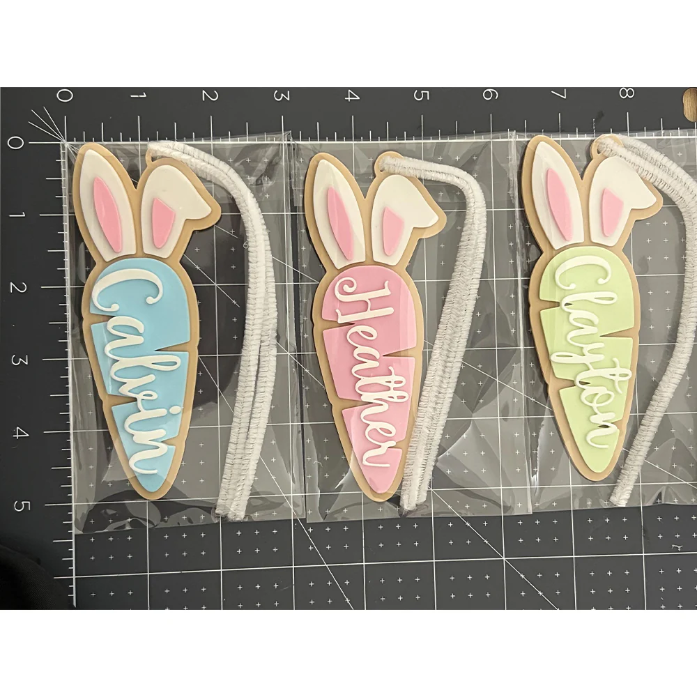 Personalized Bunny Carrot Easter Basket Name Tag - Easter Gift for Kids LM32 897773 - Image 4