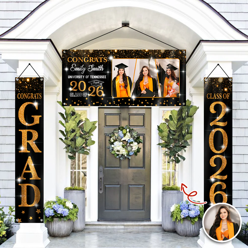 Personalized Congrats Graduation Class Of 2026 Banner Combo 3 Pieces, Senior Gift LM32 899373 - Image 6