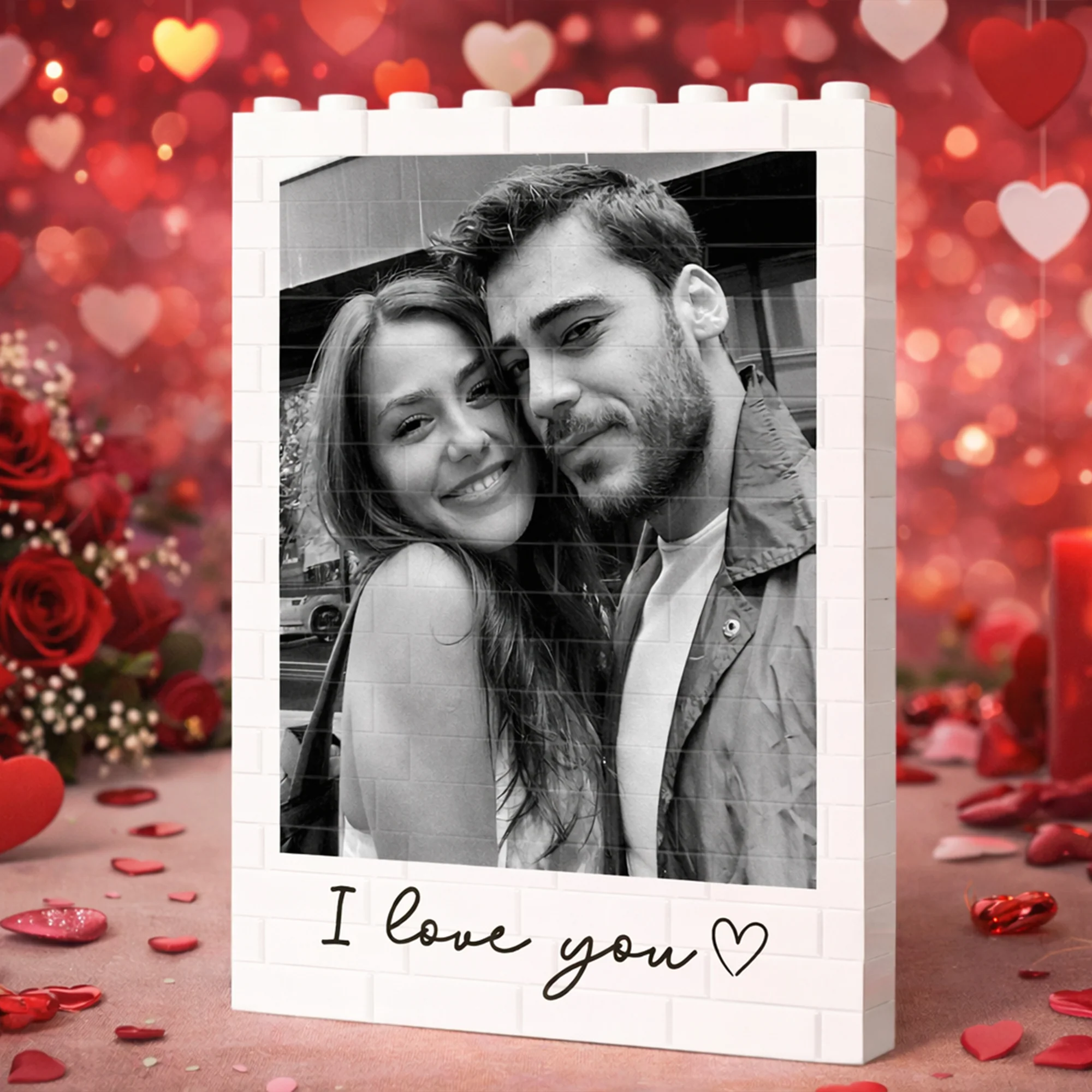 Personalized Couple Photo I Love You Forever Building Brick Blocks LM32 899155 - Image 2