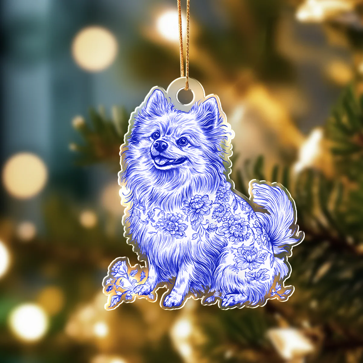 Personalized Dog Toile De Jouy Acrylic Ornament LM32 895043 - Image 4